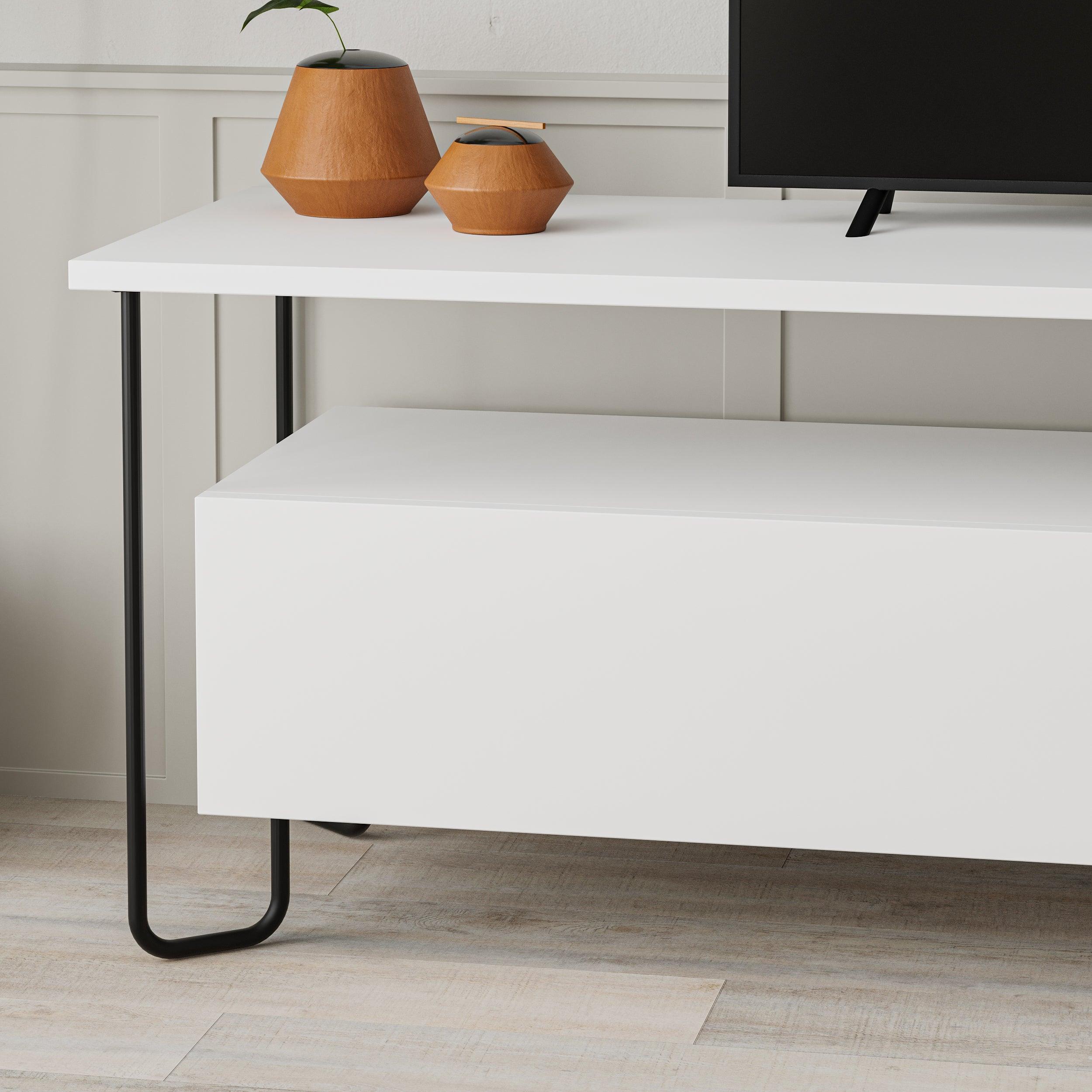 Modern Tv Unit With Storage Cabinet 150cm