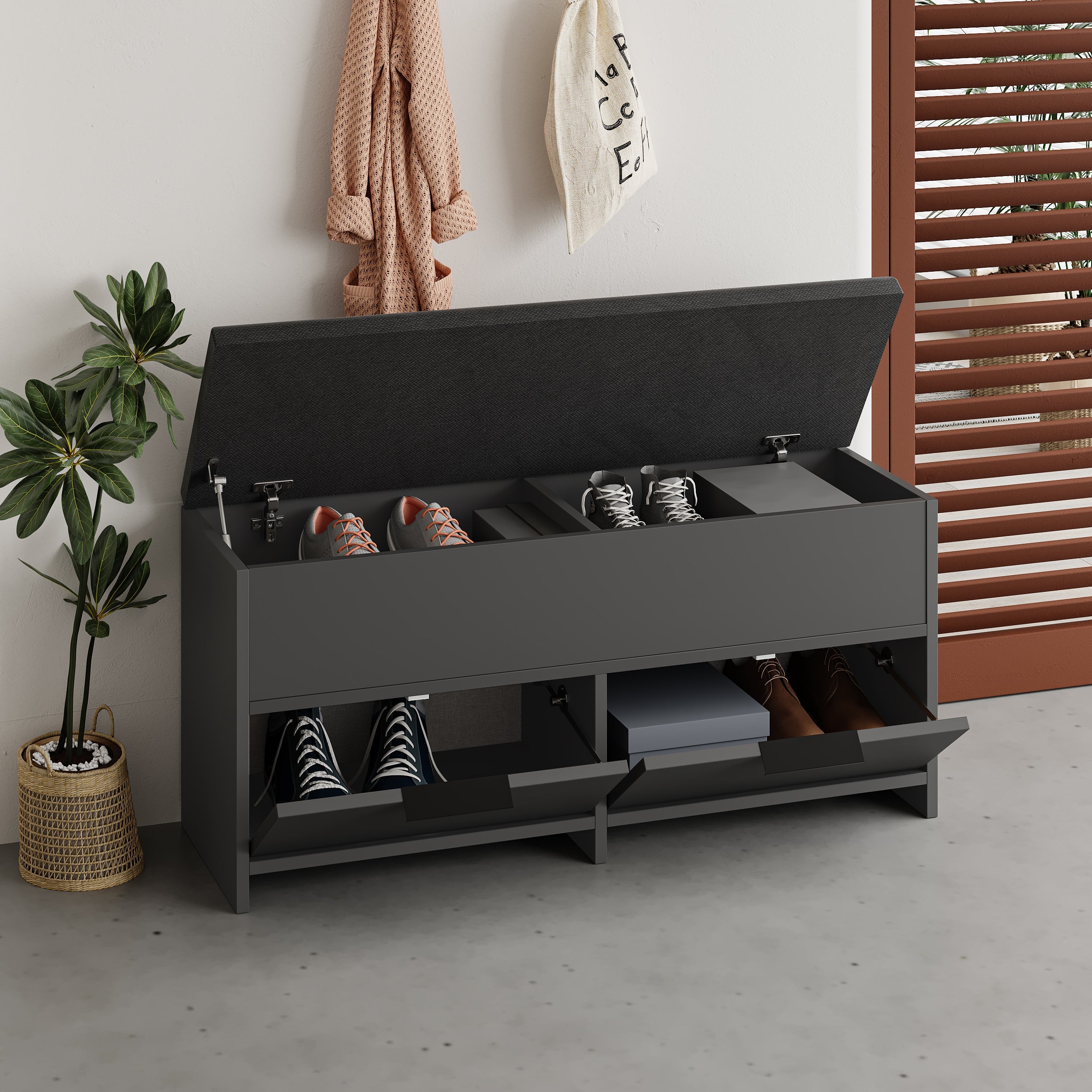 Modern Shoe Storage Bench