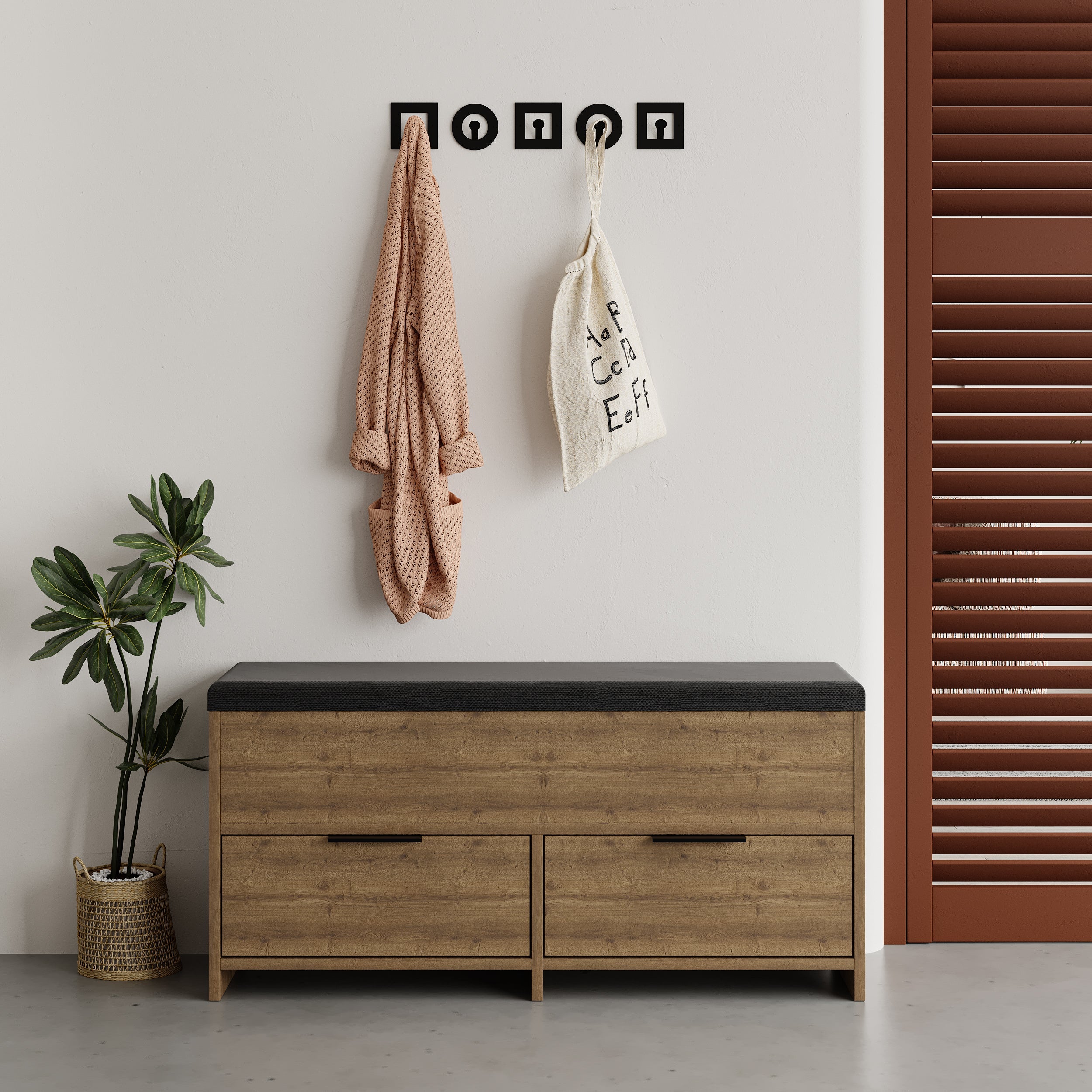 Modern Shoe Storage Bench