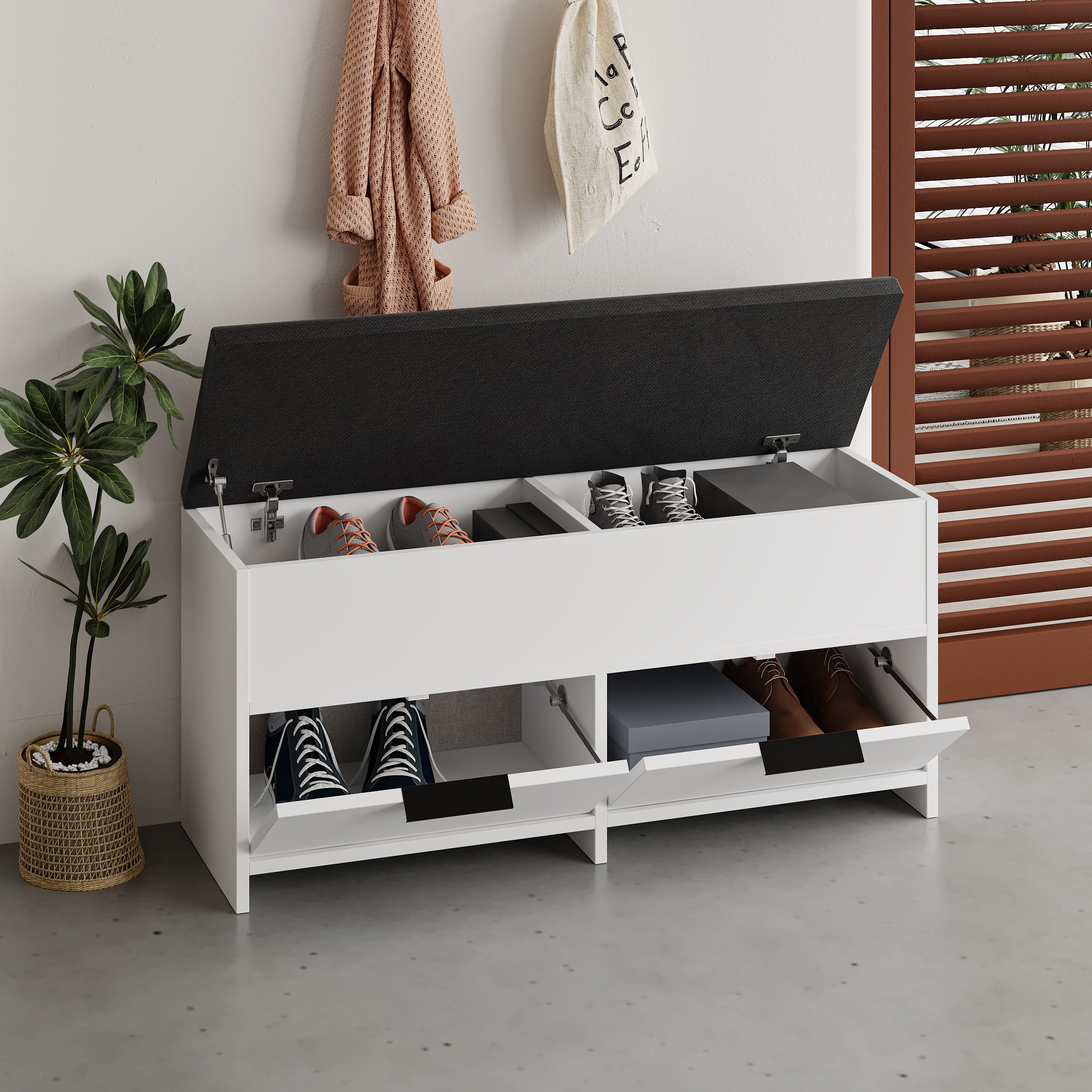 Modern Shoe Storage Bench