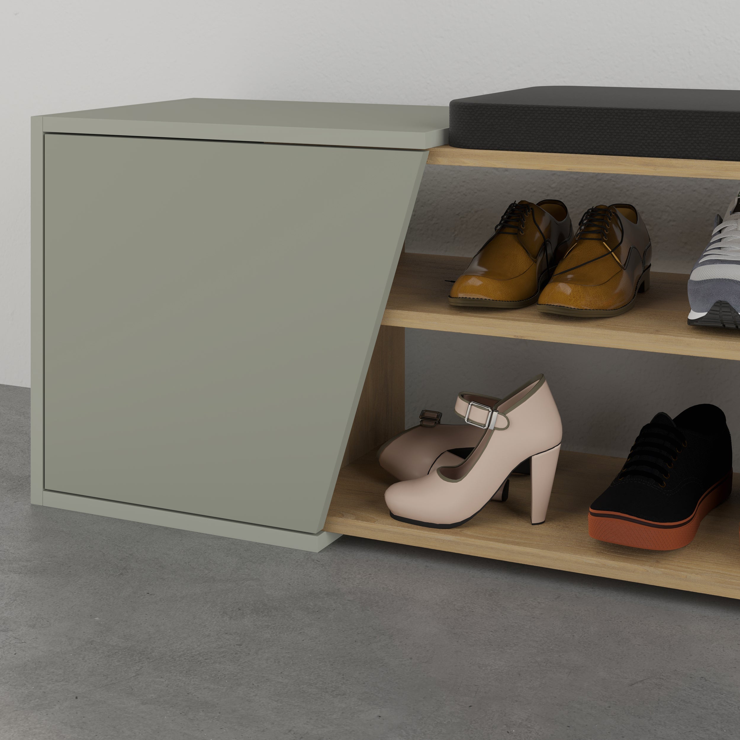 Shoe Storage With Bench Width 104 cm