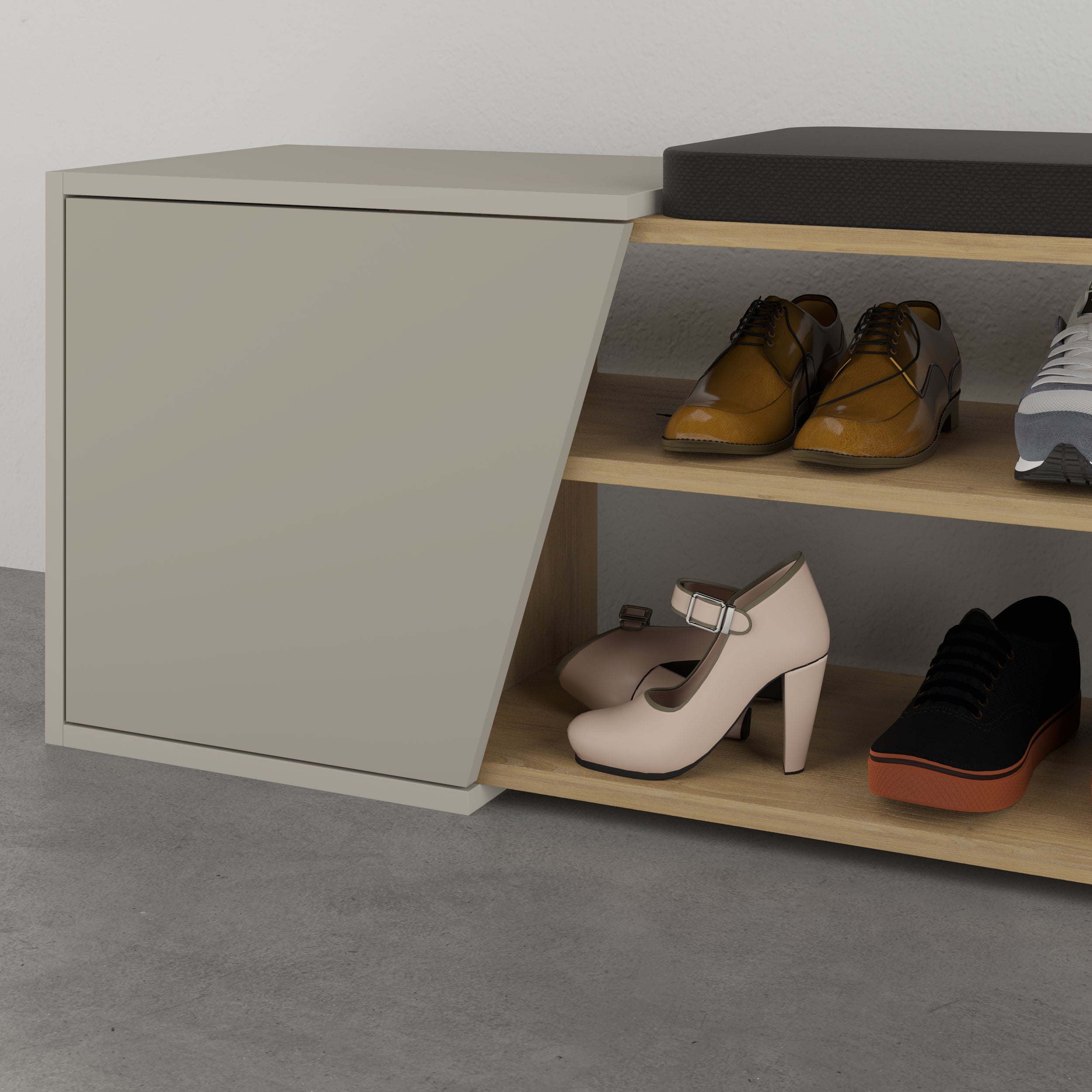 Shoe Storage With Bench Width 104 cm