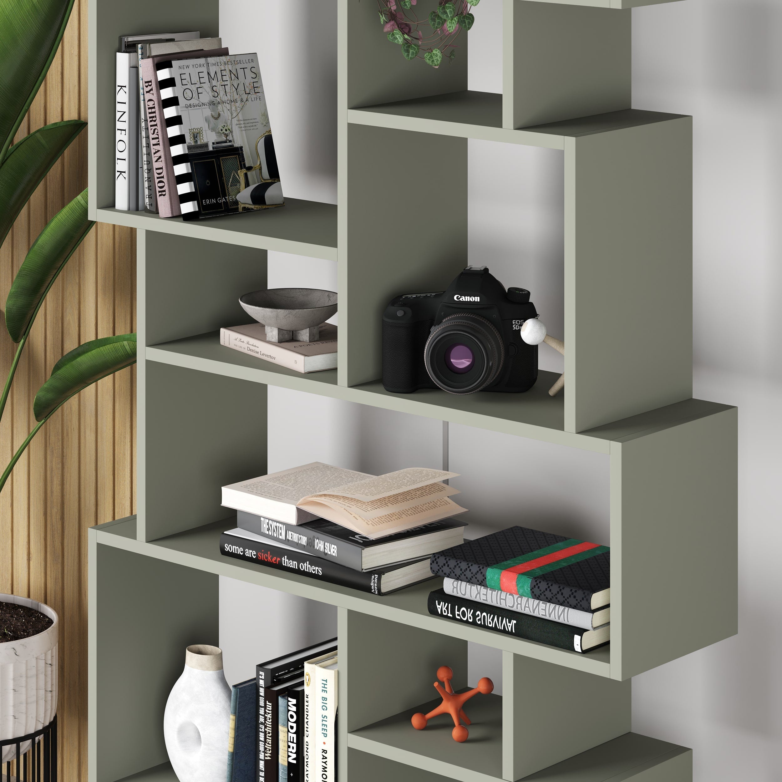 Modern Bookcase Display Unit Tall 168.5cm