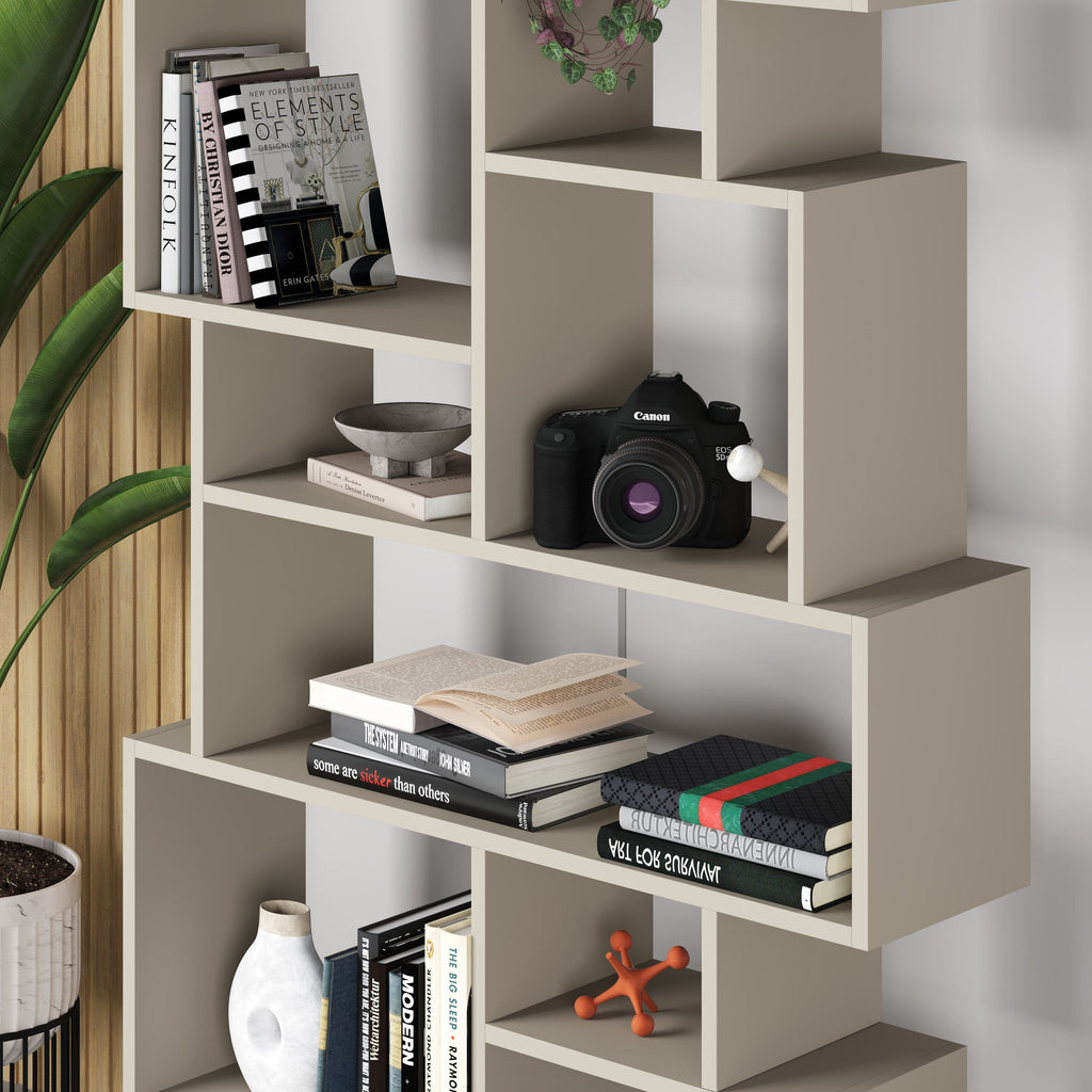 Modern Bookcase Display Unit Tall 168.5cm