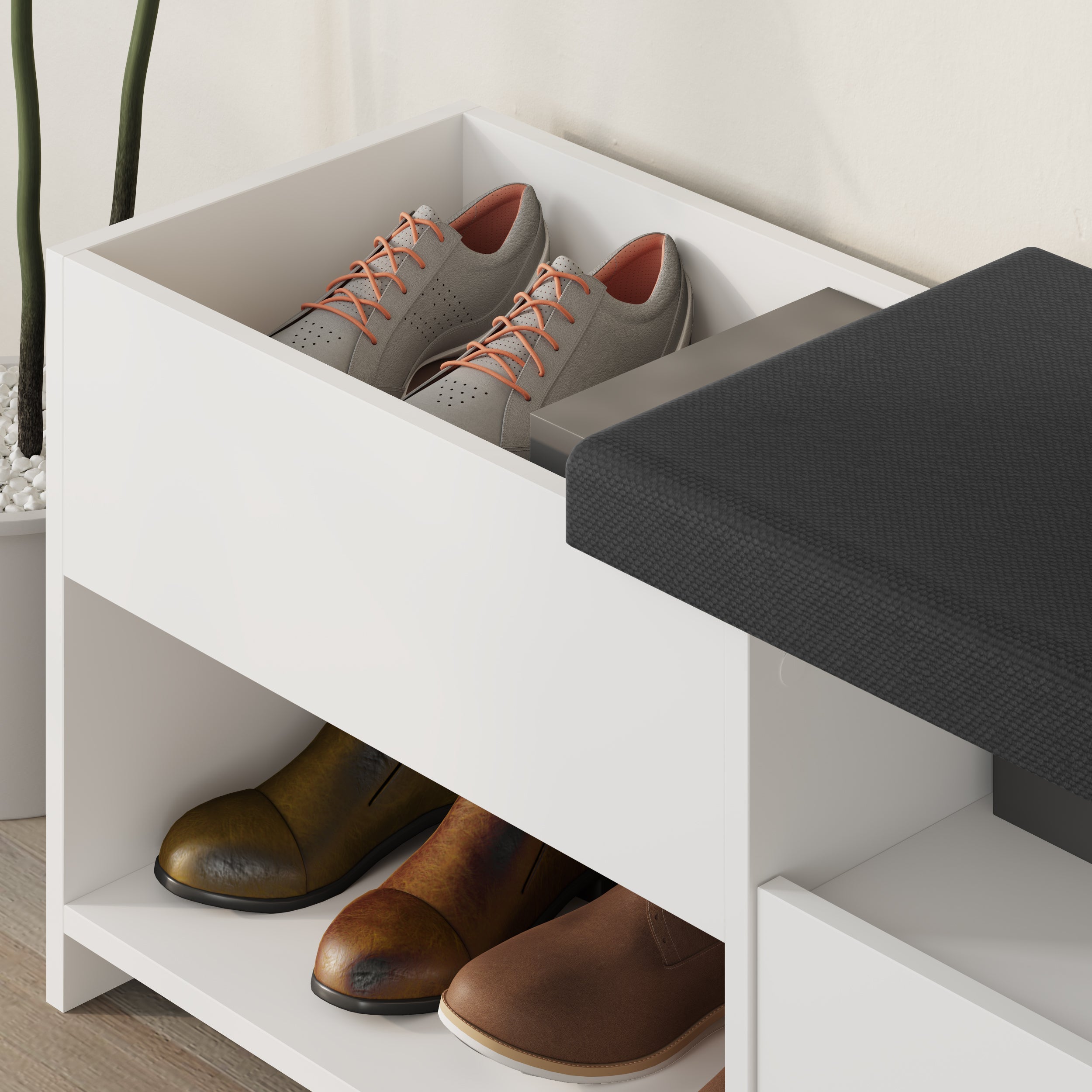 Shoe Bench – Modern Hallway Bench with Storage