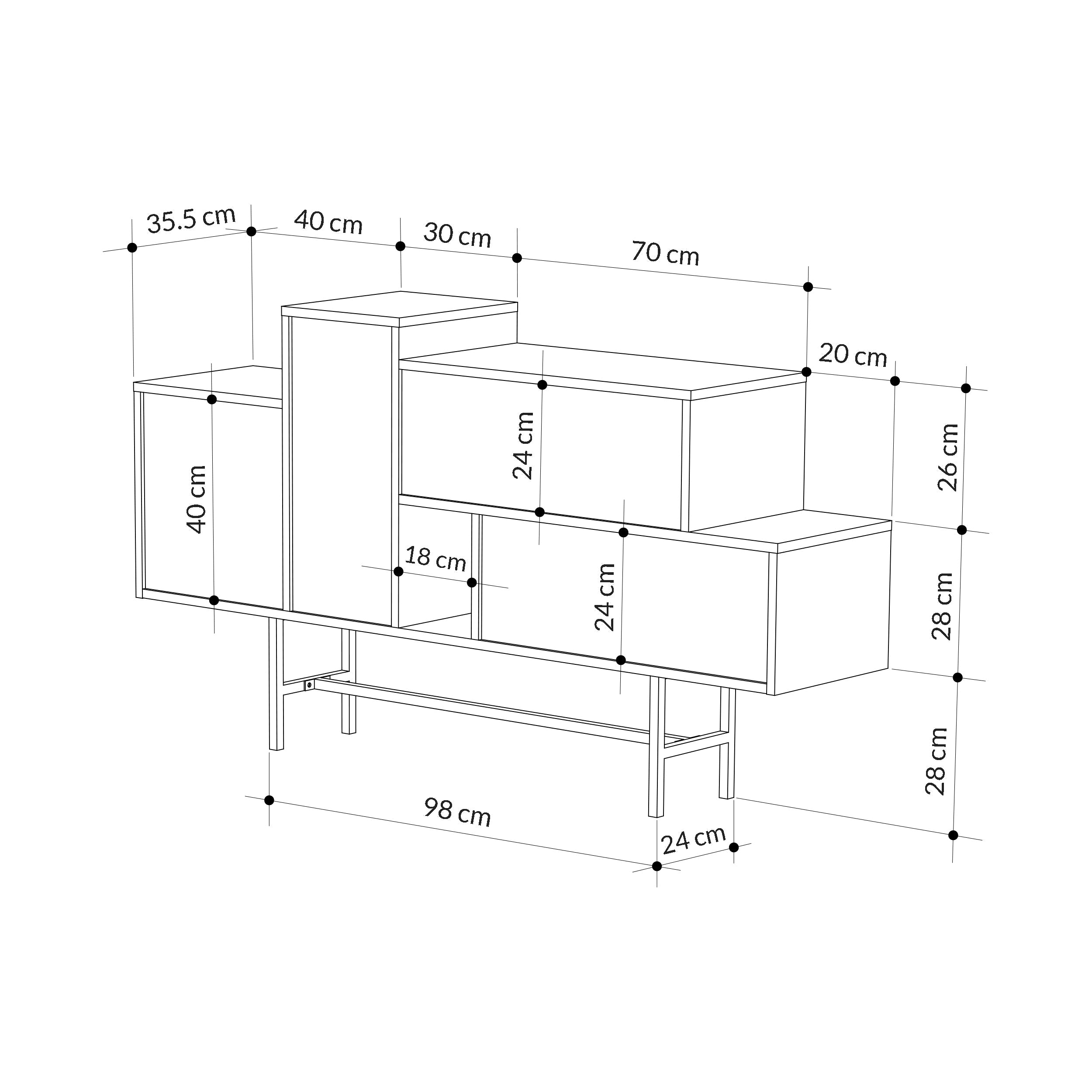 Hermes Console Sideboard Display Unit