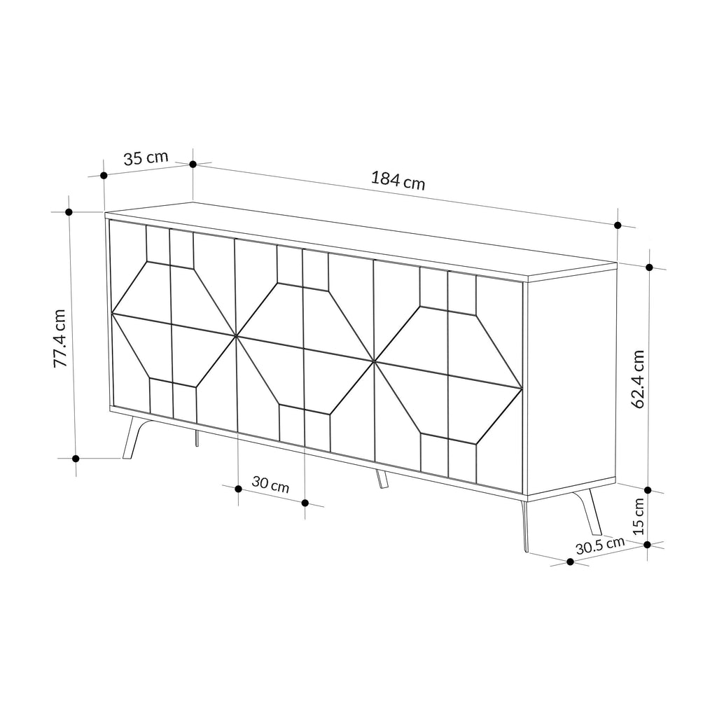 Dune Console Sideboard Display Unit 183cm