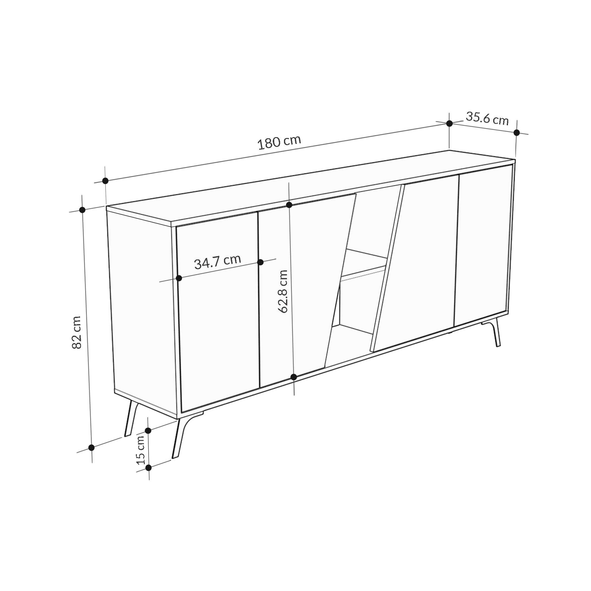 Fiona Console Sideboard Display Unit 180