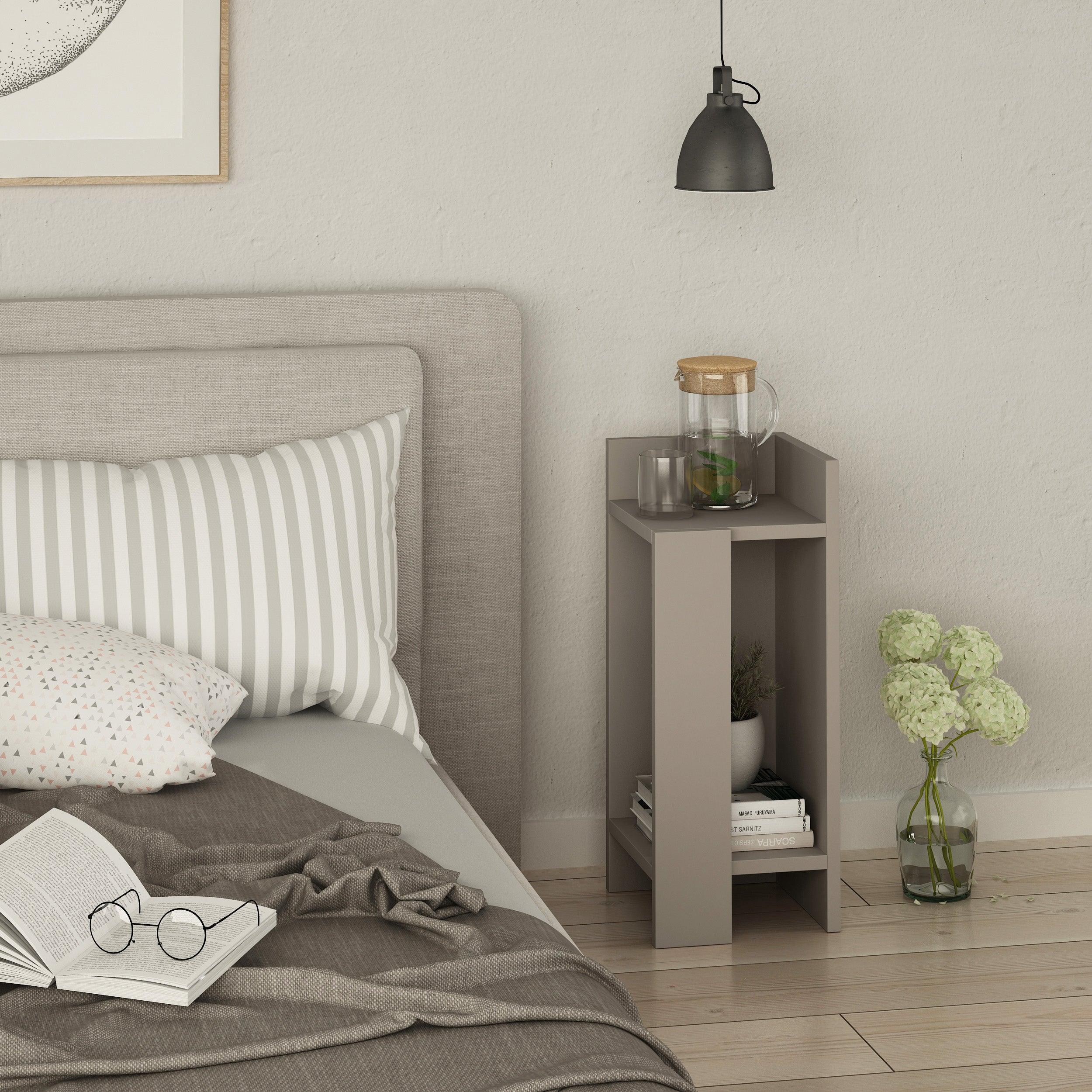 Modern Bedside Table Right Module 25cm Narrow