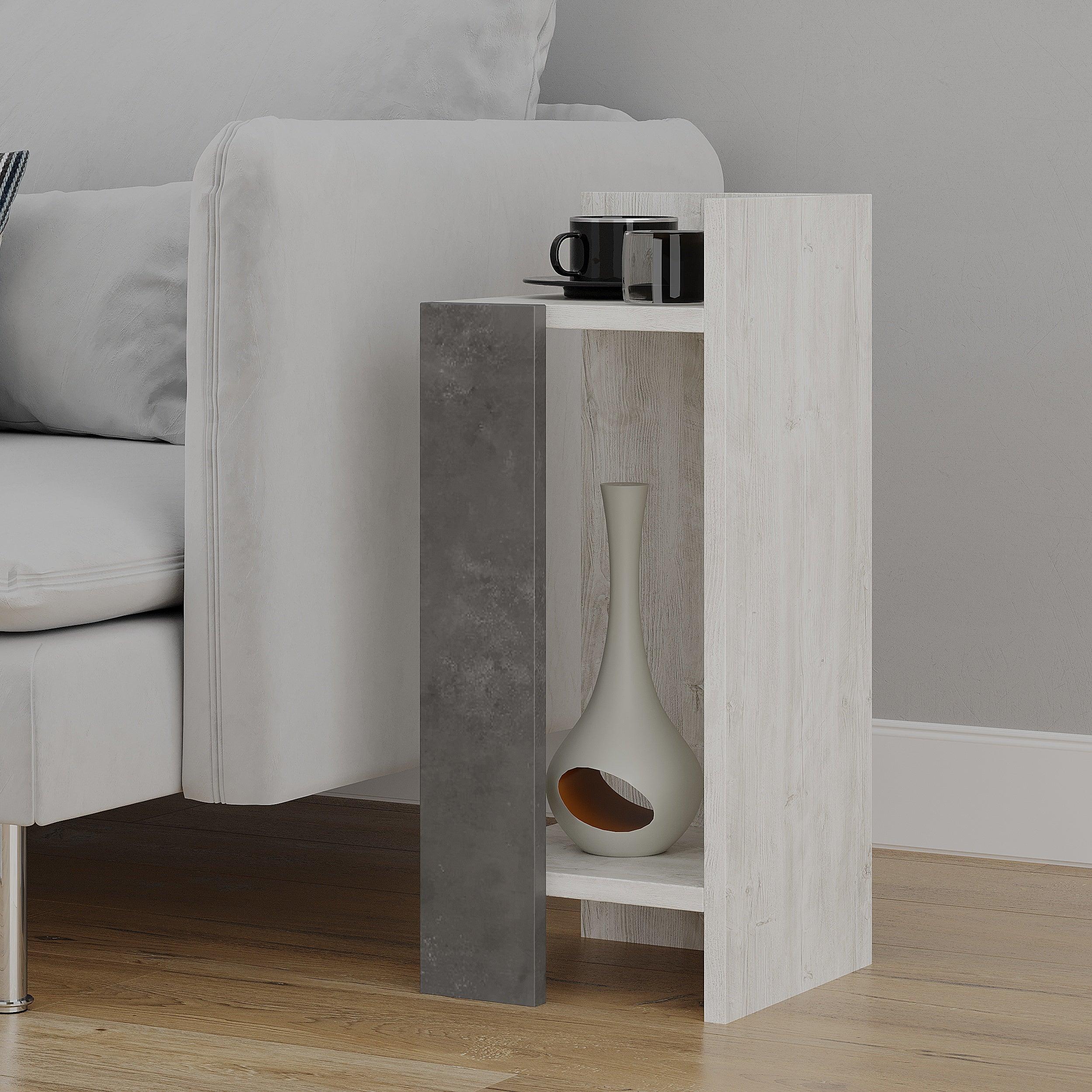 Modern Bedside Table Right Module 25cm Narrow
