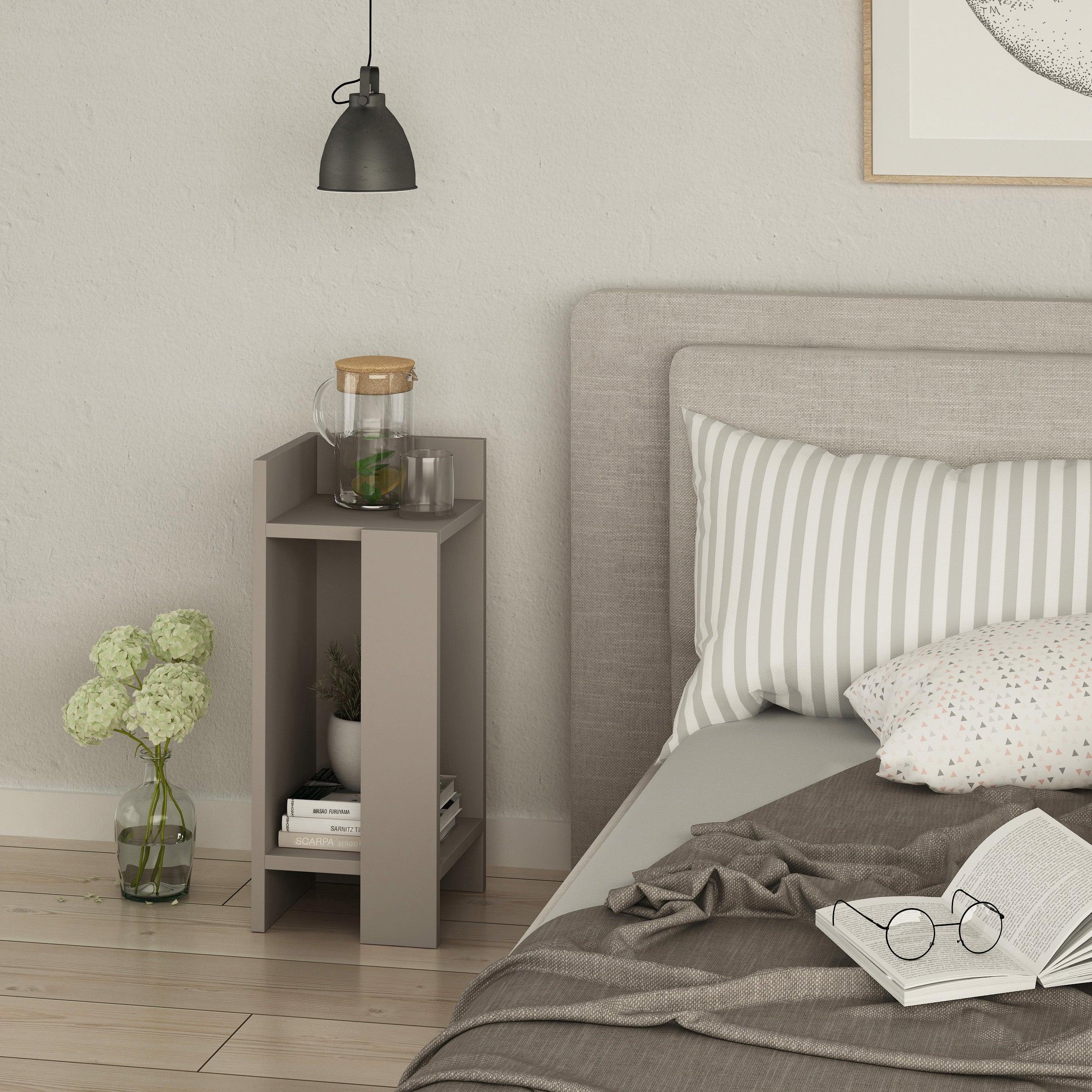 Modern Bedside Table Left Module 25cm Narrow