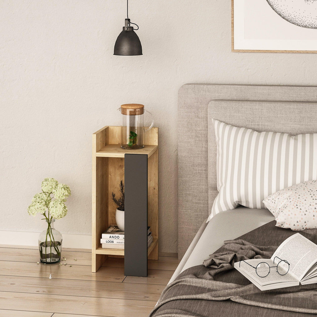 Modern Bedside Table Left Module 25cm Narrow