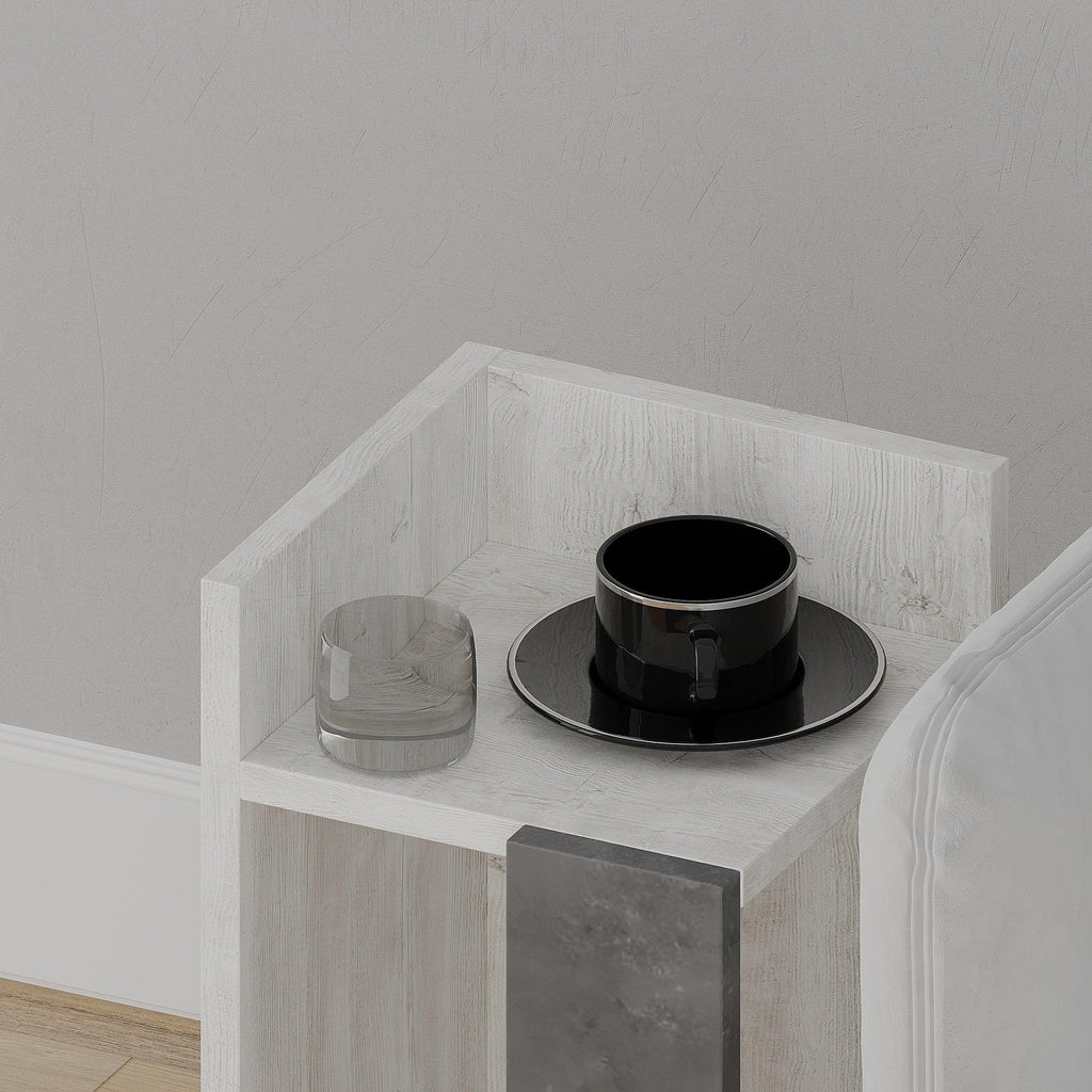 Modern Bedside Table Left Module 25cm Narrow