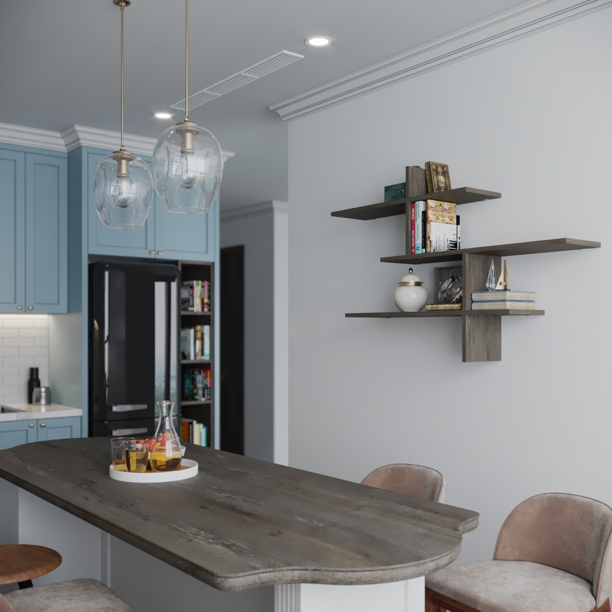 Modern Floating Shelf Tall 80.5cm