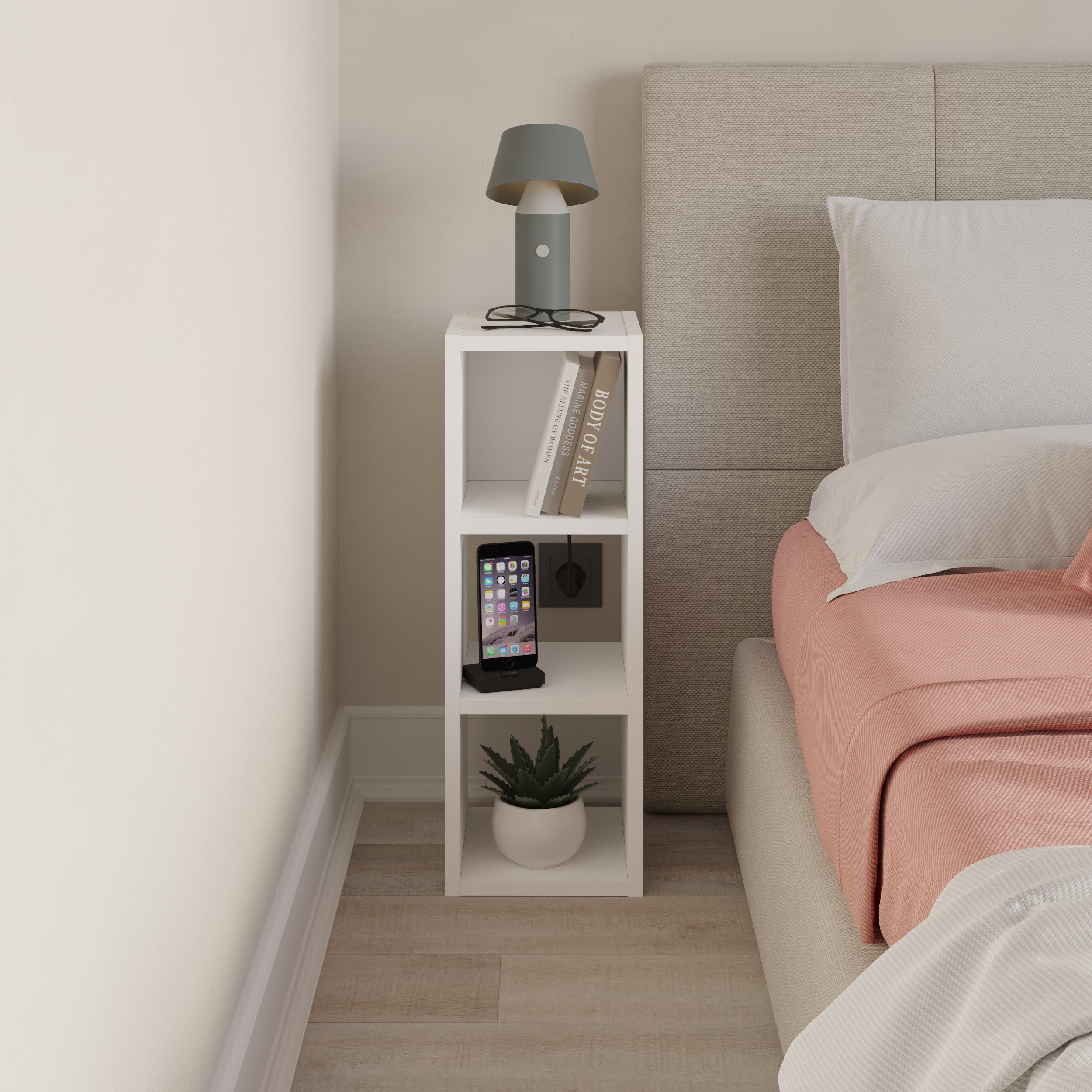 Small Low Standing Bookcase – Modular Storage Unit