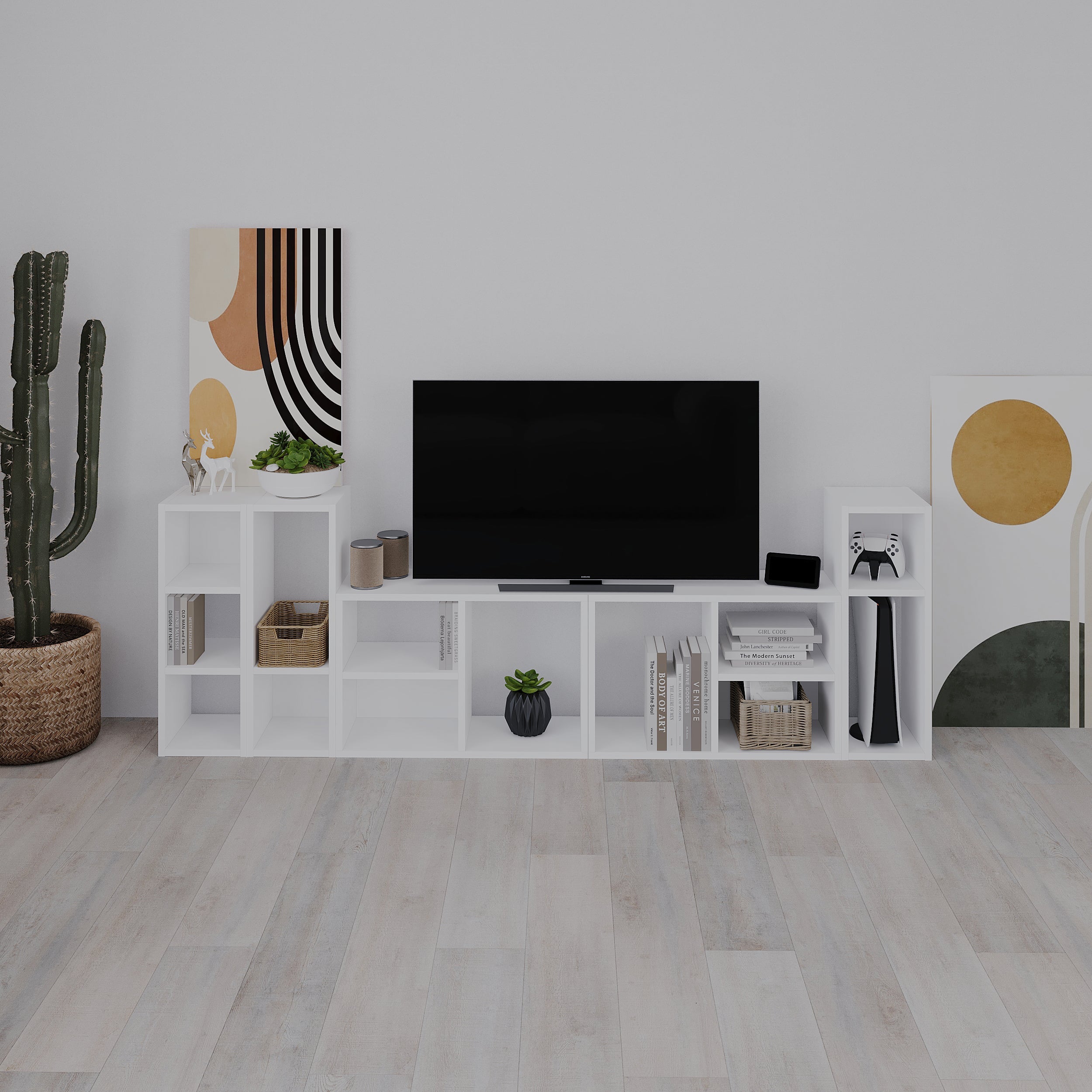 Small Low Standing Bookcase – Modular Storage Unit