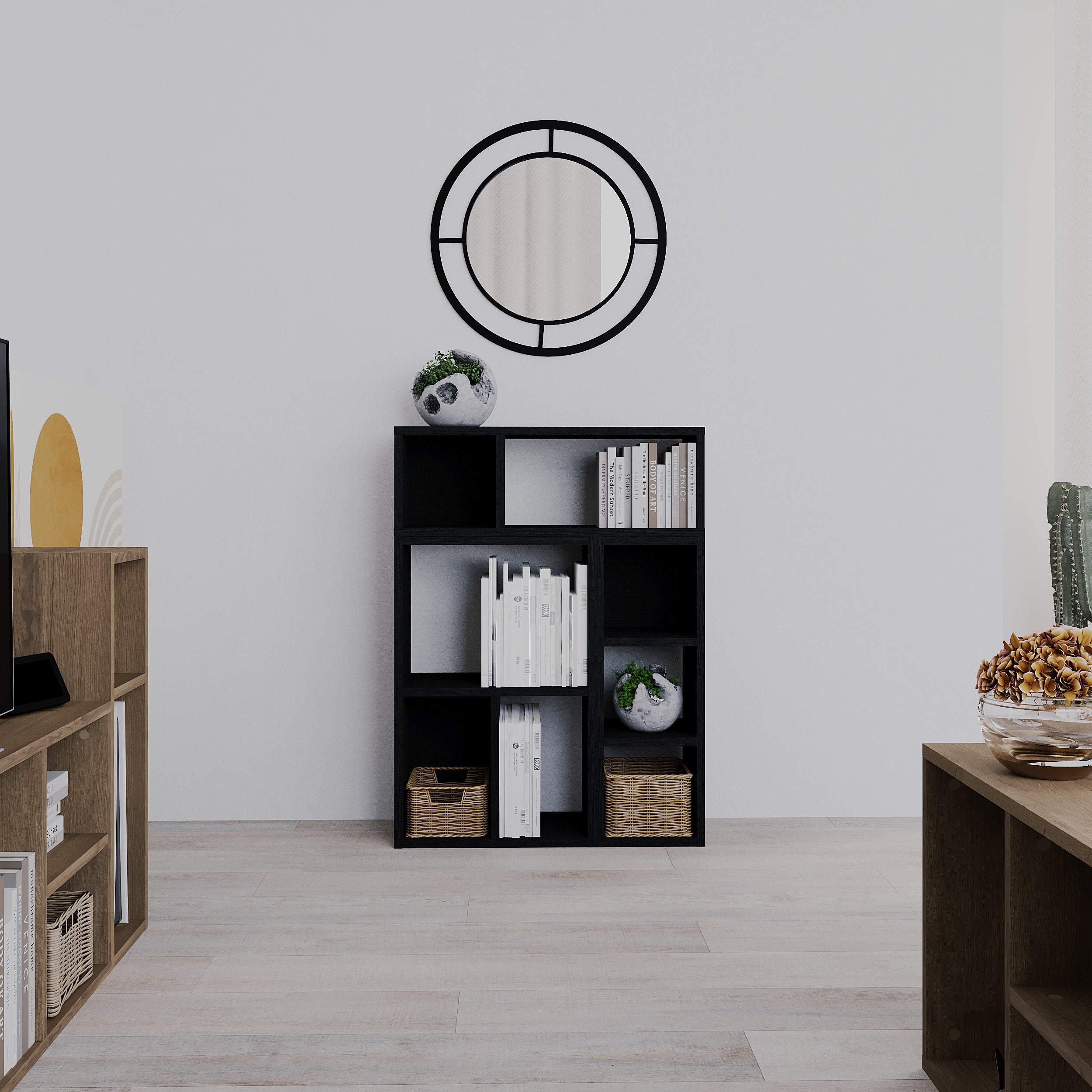 Big Low Standing Bookcase – Modular Storage Unit