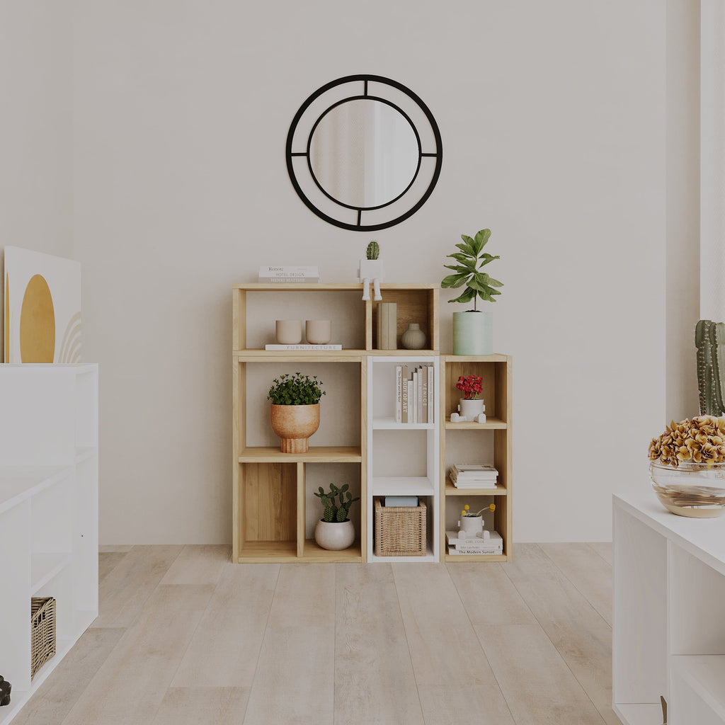 Big Low Standing Bookcase – Modular Storage Unit