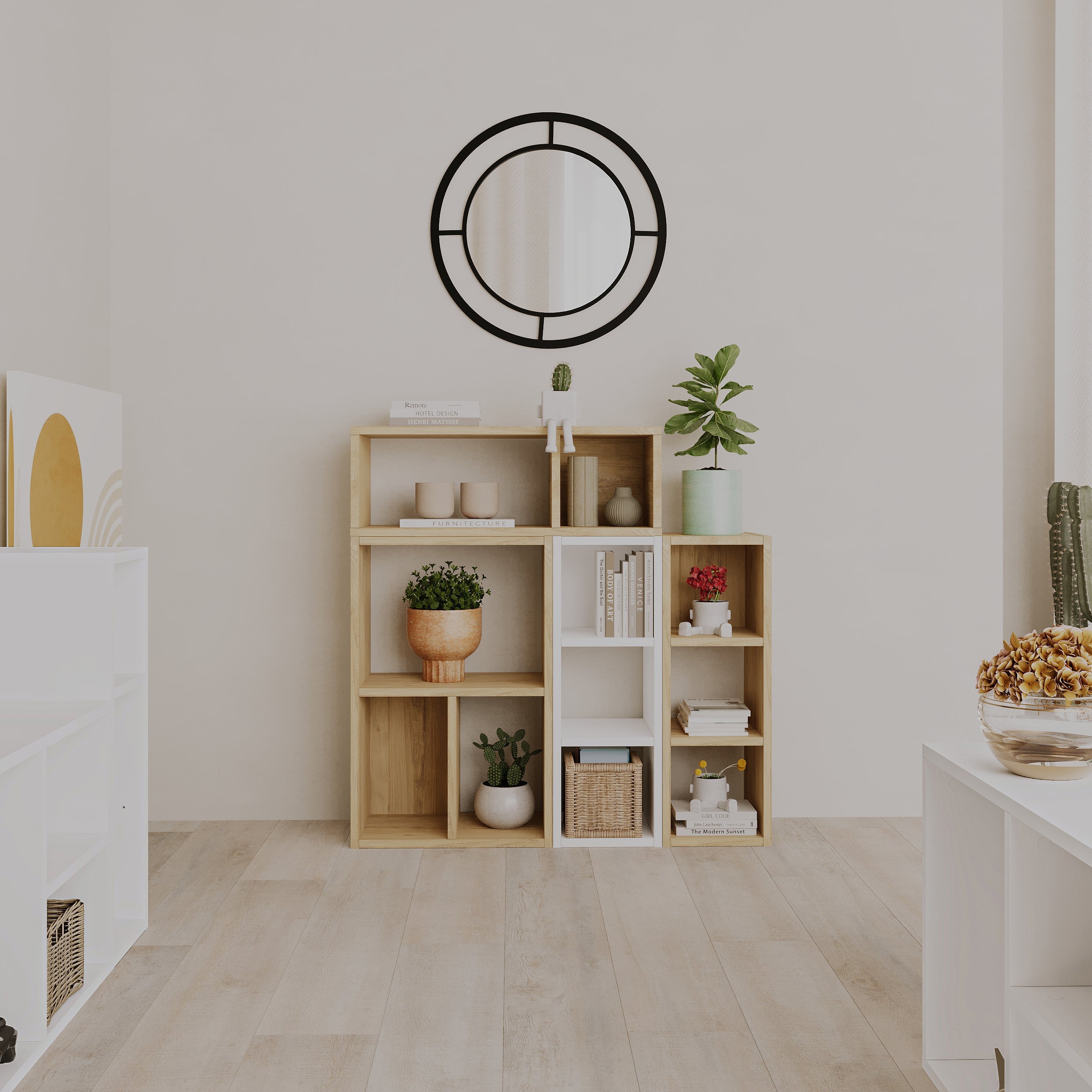 Big Low Standing Bookcase – Modular Storage Unit