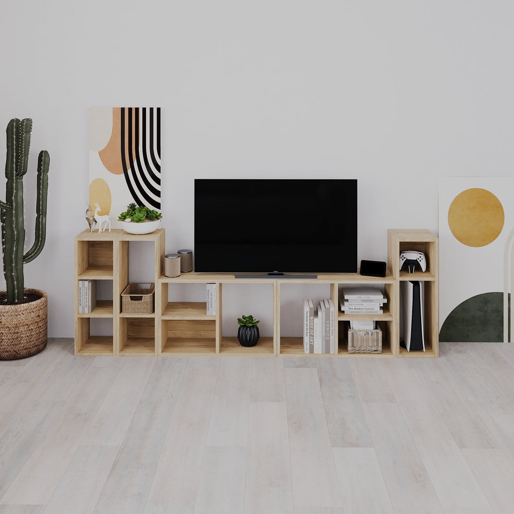 Big Low Standing Bookcase – Modular Storage Unit