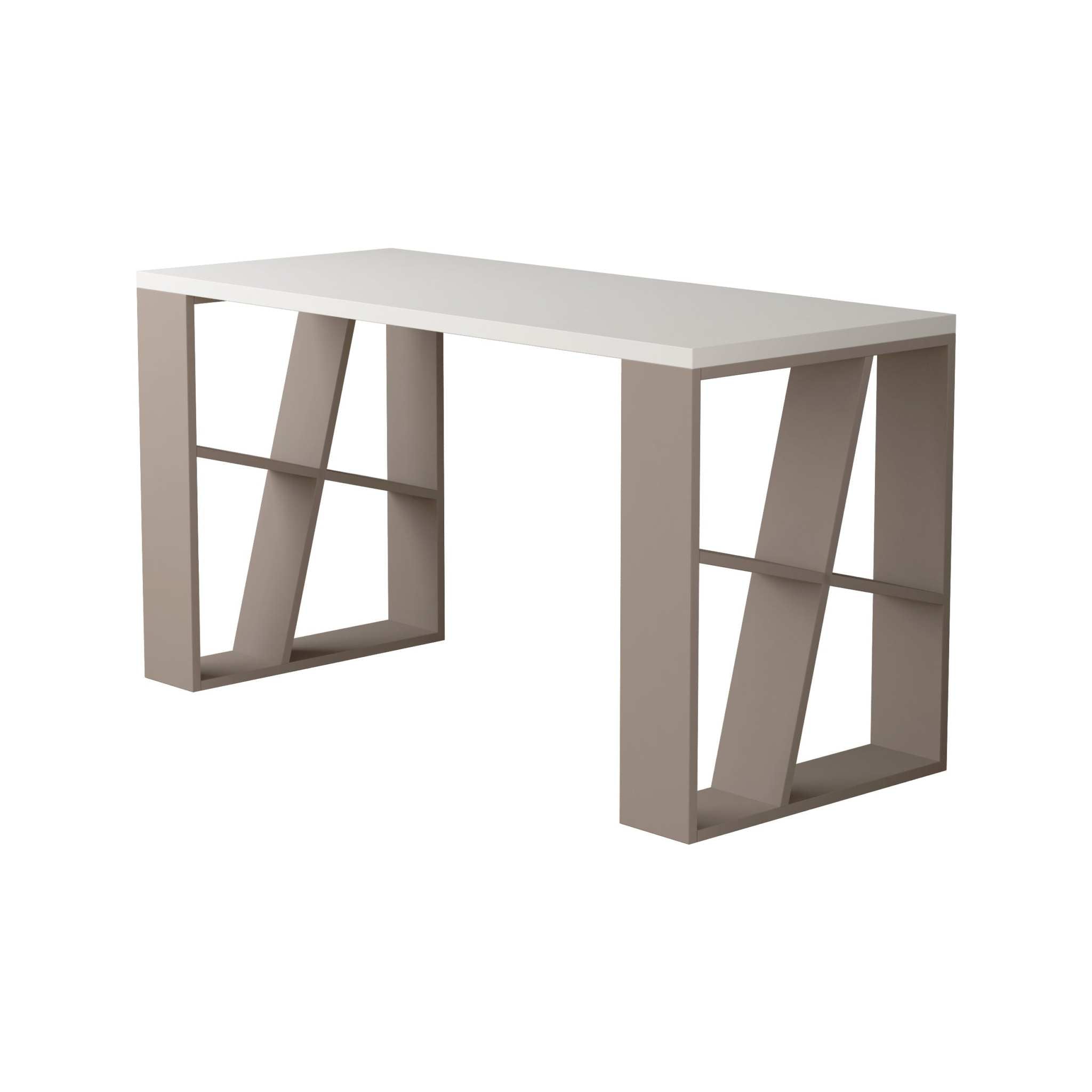 Honey Modern Desk With Bookshelf Legs Width 137cm