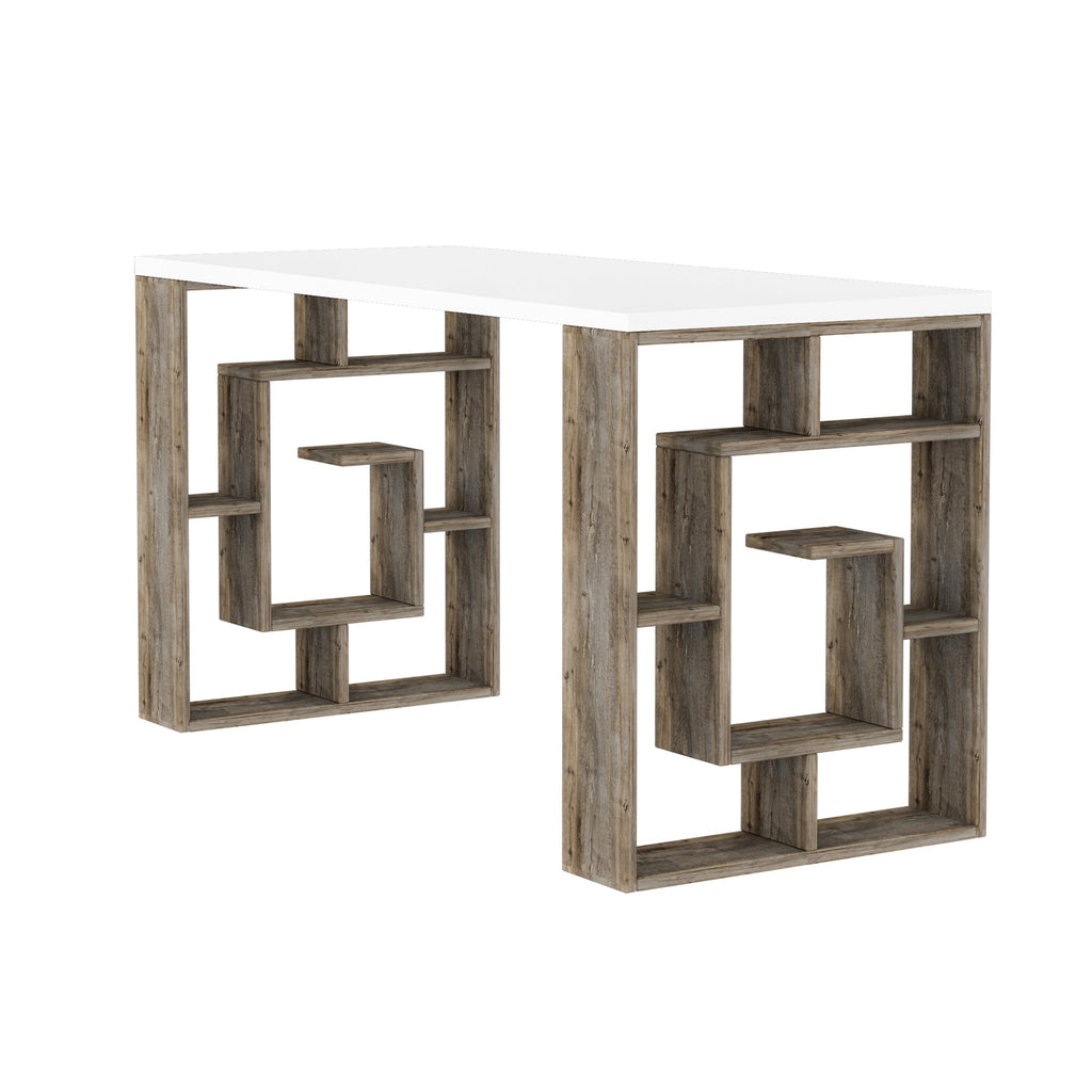 Modern Desk With Bookshelf Legs Width 137cm