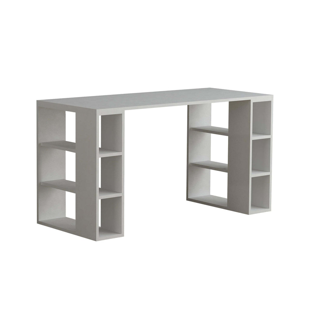 Colmar Modern Desk With Bookshelf Legs Width 140cm