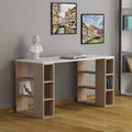 Colmar Modern Desk With Bookshelf Legs Width 140cm