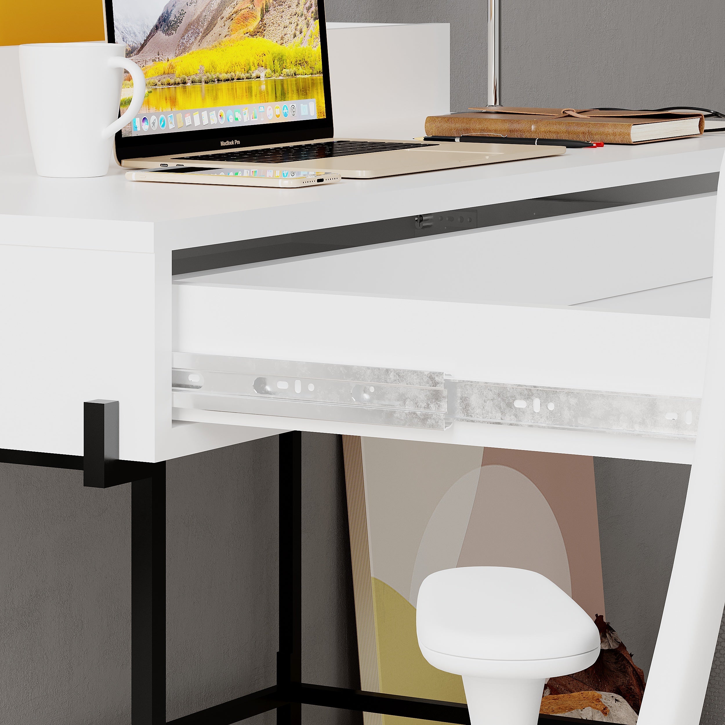 Modern Desk Multipurpose Study Modern Desk Width 110cm