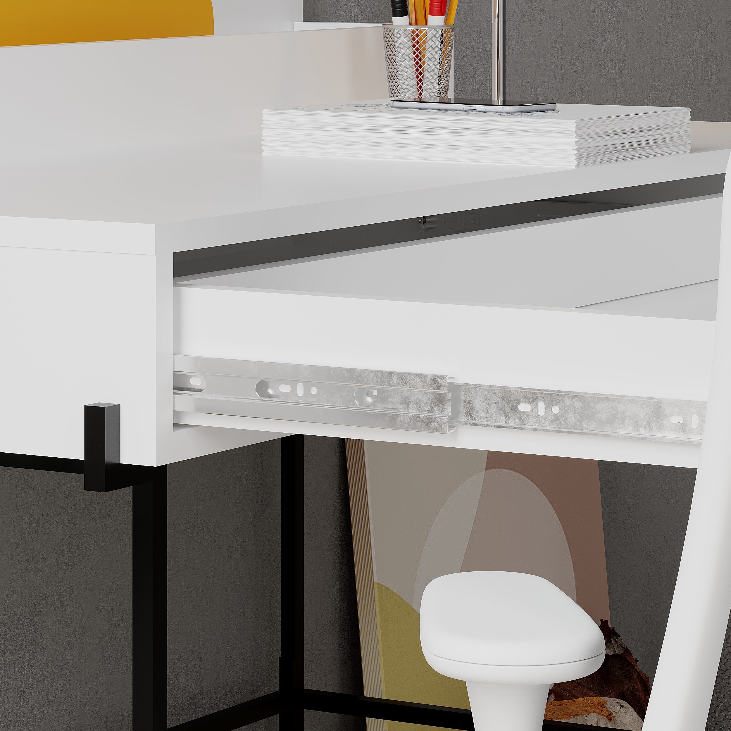 Modern Desk Multipurpose Study Modern Desk Width 110cm