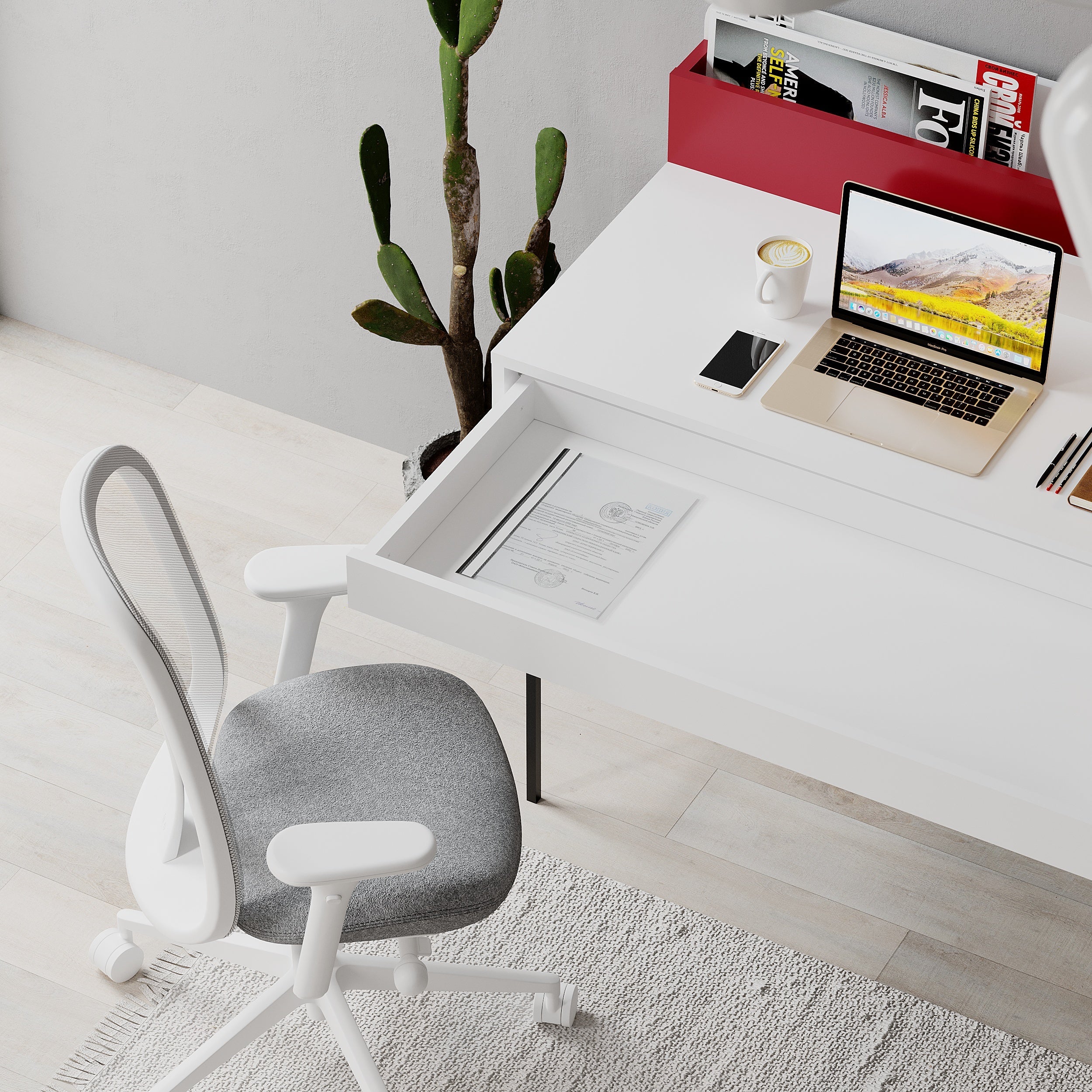 Modern Desk Multipurpose Study Modern Desk Width 110cm