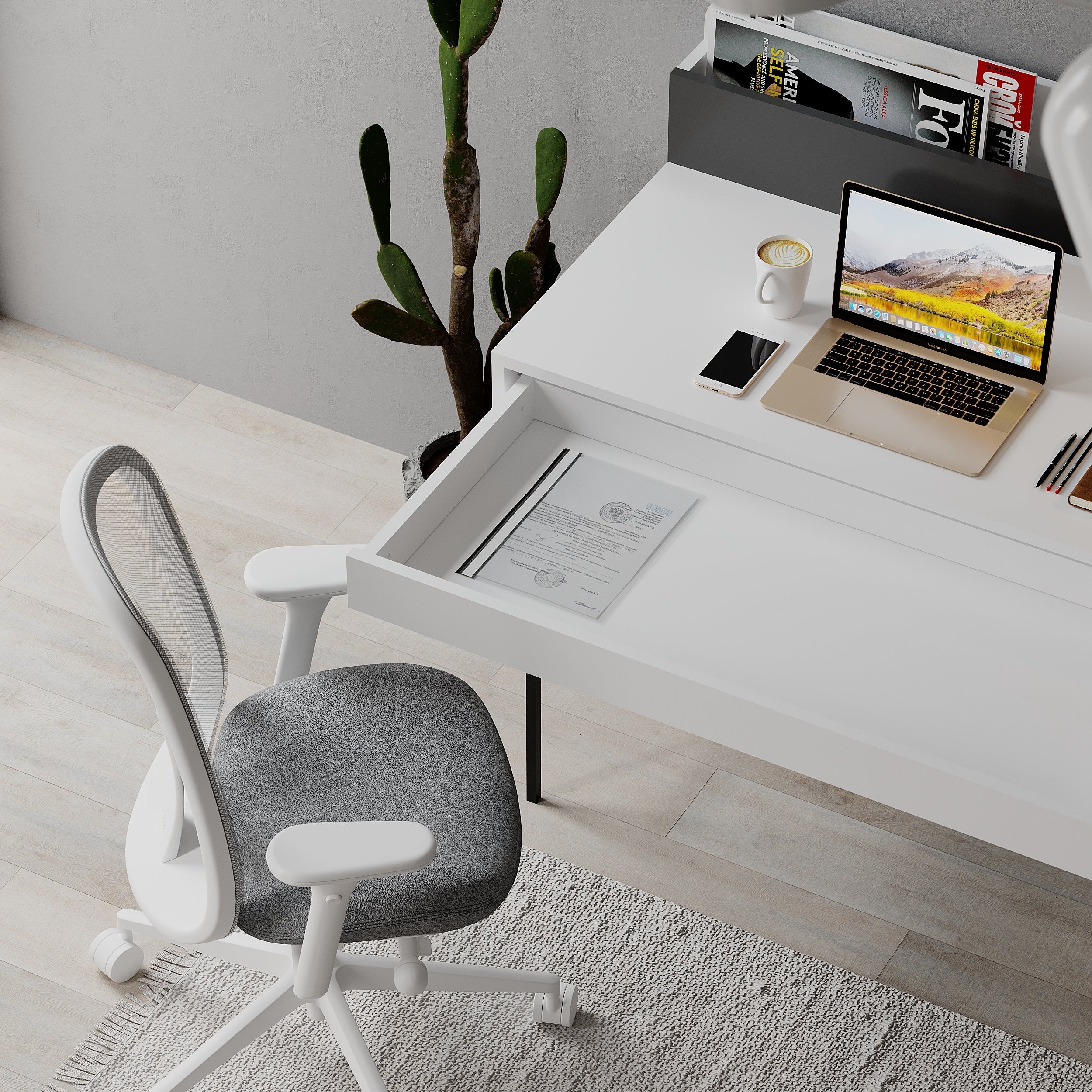 Modern Desk Multipurpose Study Modern Desk Width 110cm