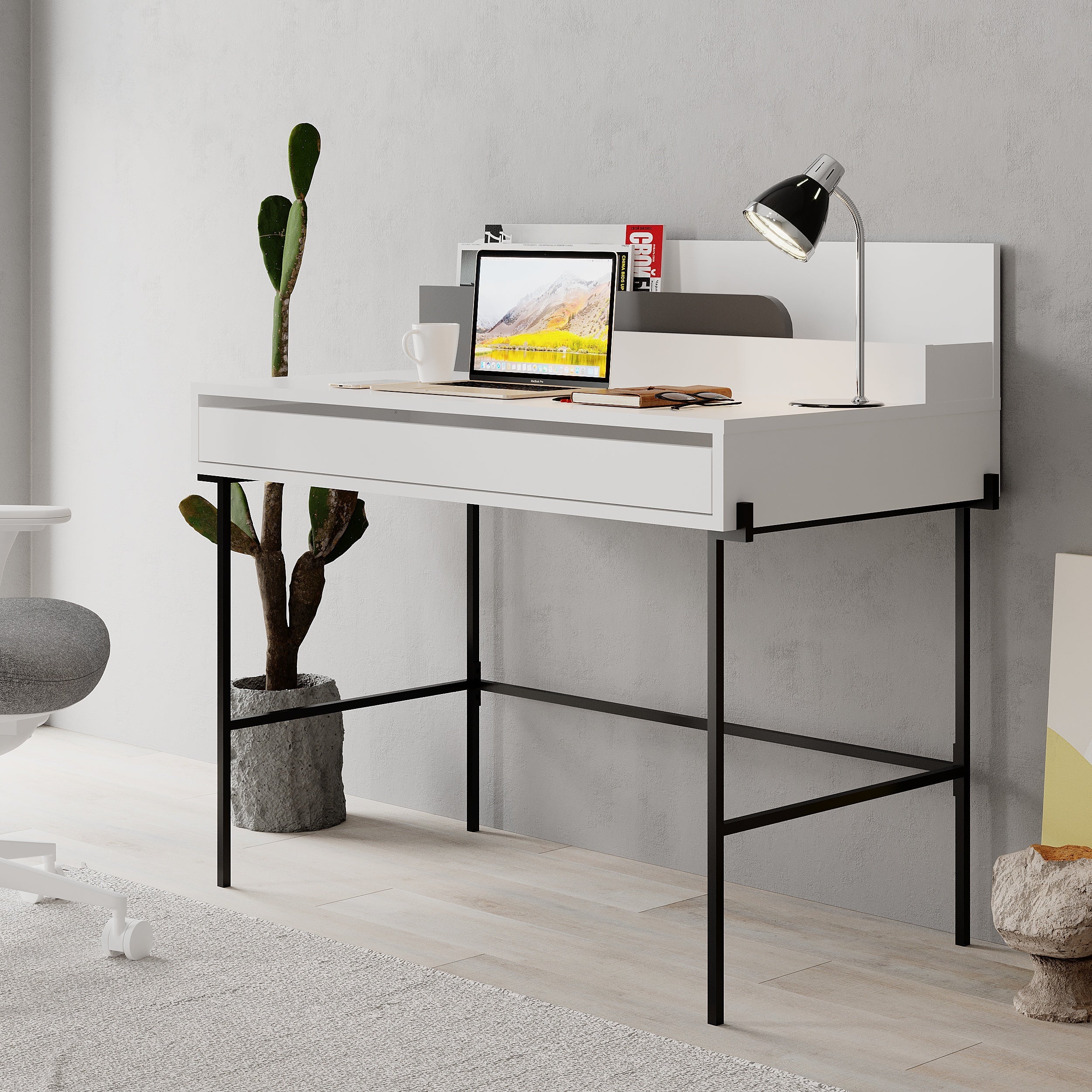 Modern Desk Multipurpose Study Modern Desk Width 110cm