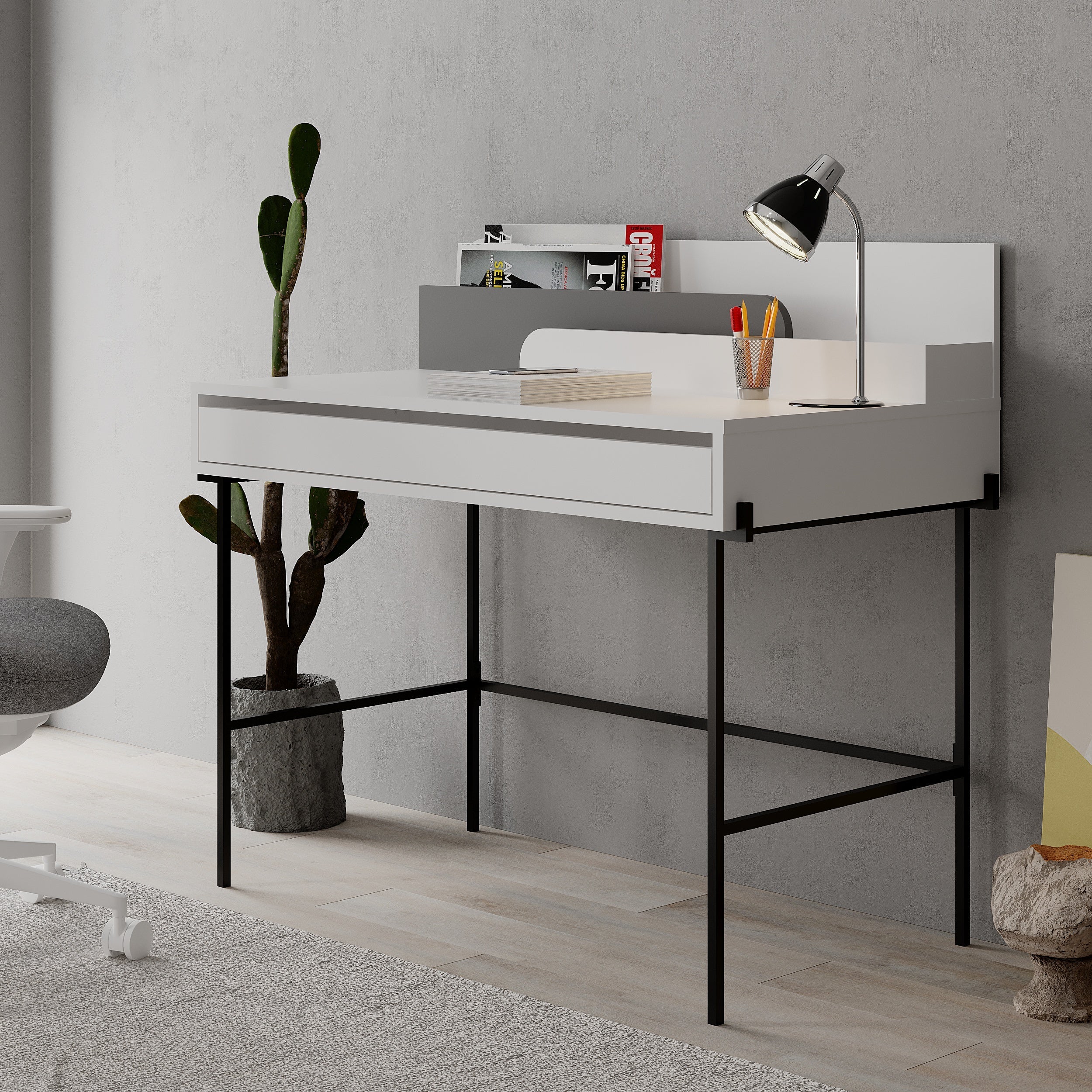 Modern Desk Multipurpose Study Modern Desk Width 110cm