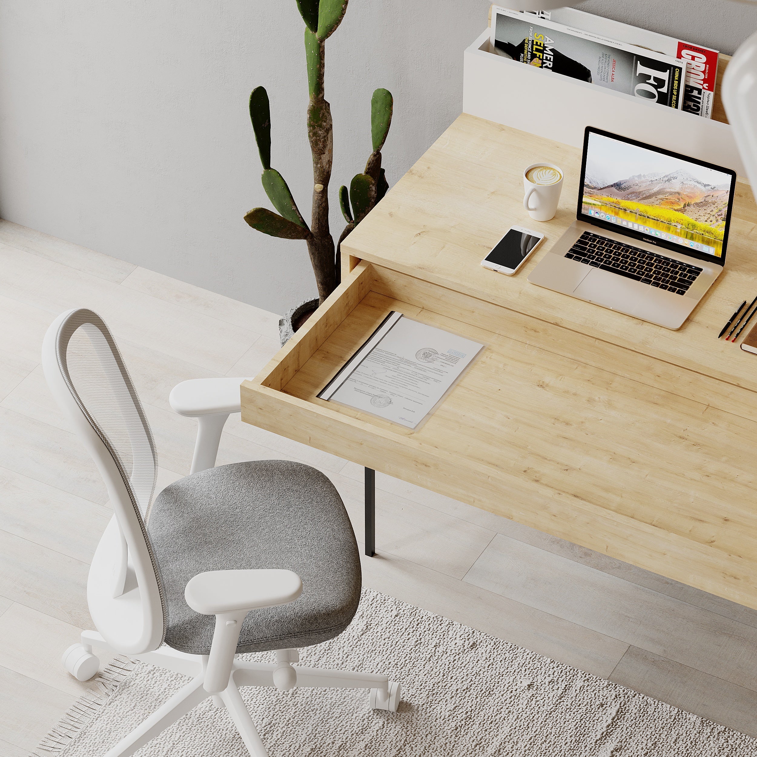 Modern Desk Multipurpose Study Modern Desk Width 110cm