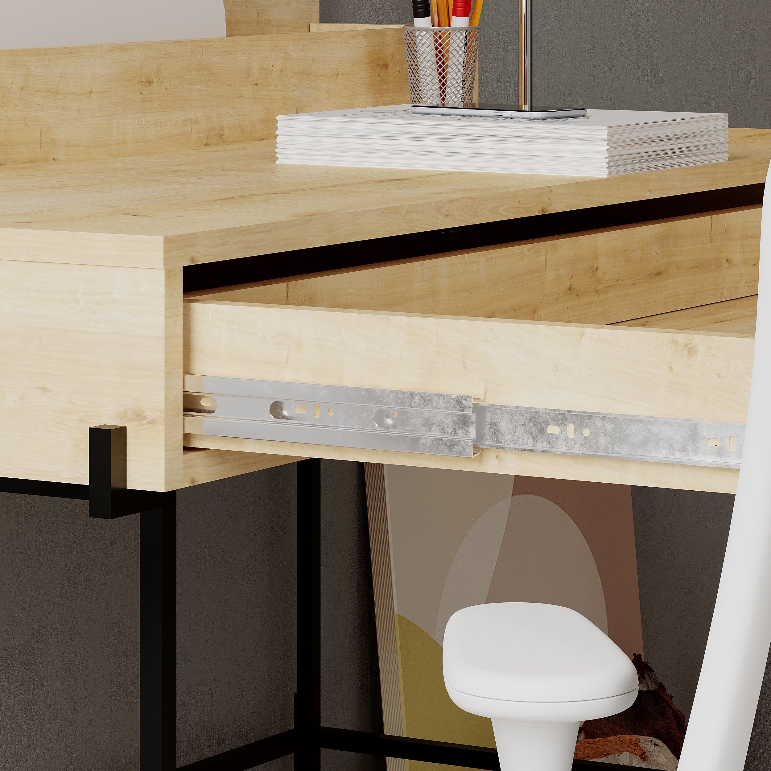 Modern Desk Multipurpose Study Modern Desk Width 110cm