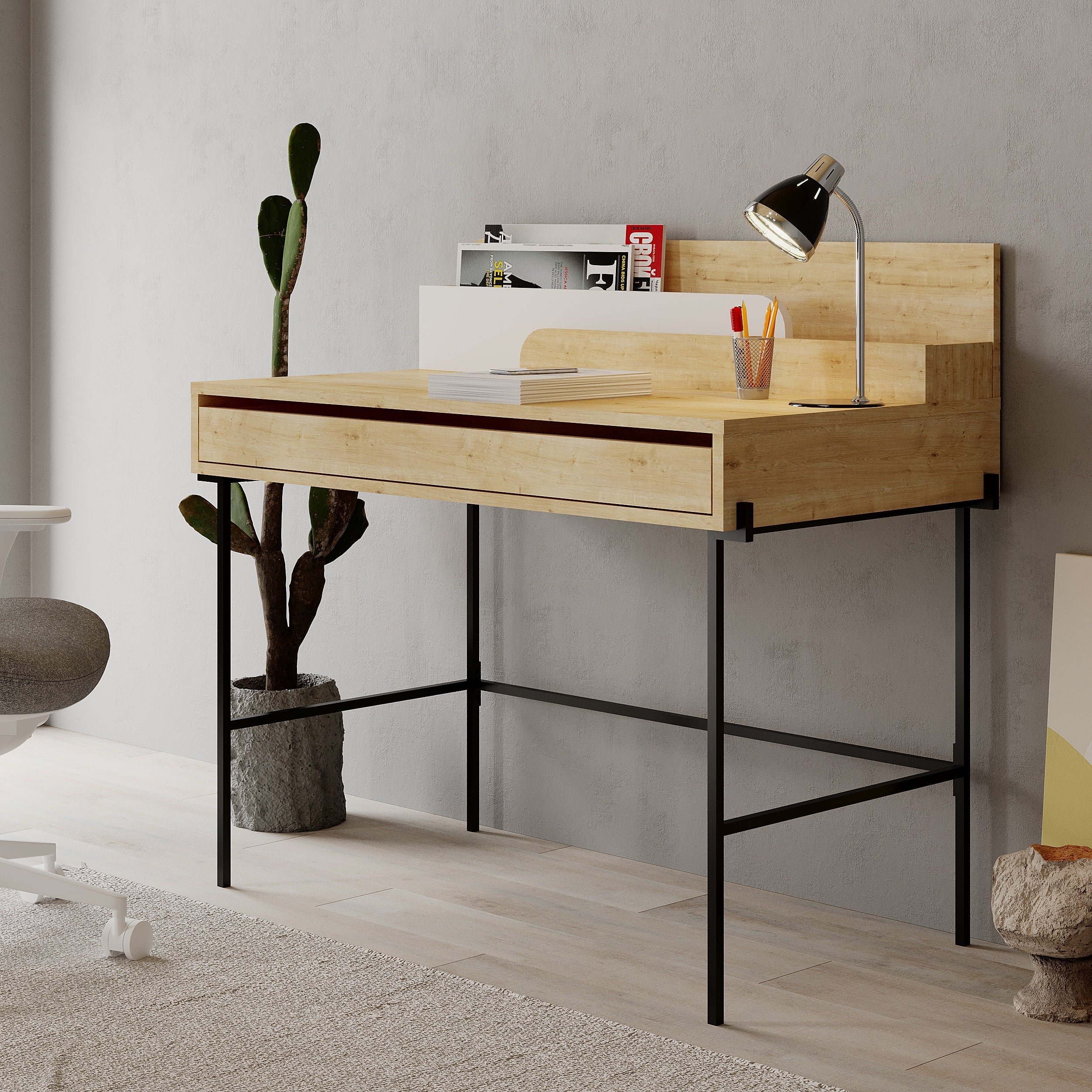 Modern Desk Multipurpose Study Modern Desk Width 110cm