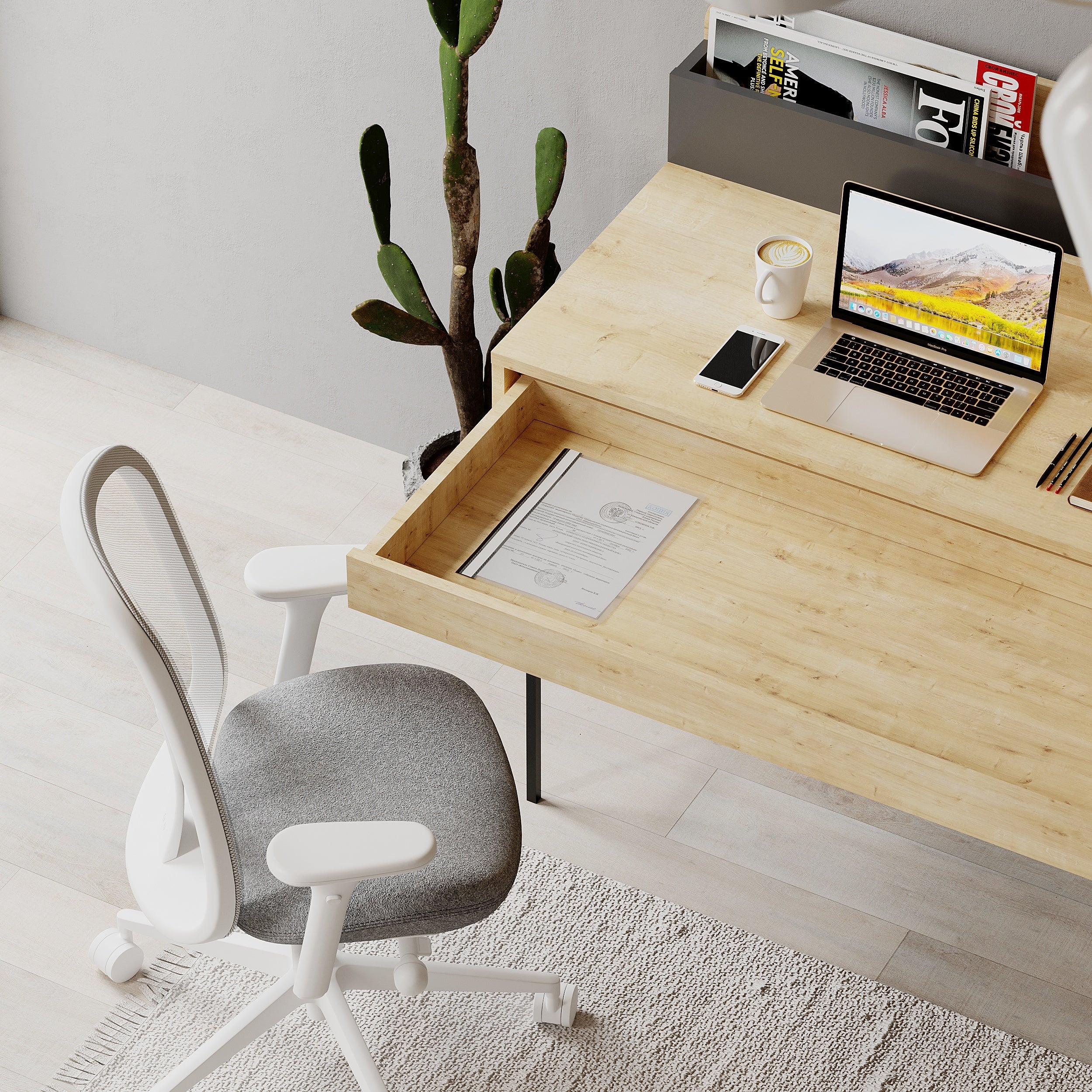 Modern Desk Multipurpose Study Modern Desk Width 110cm