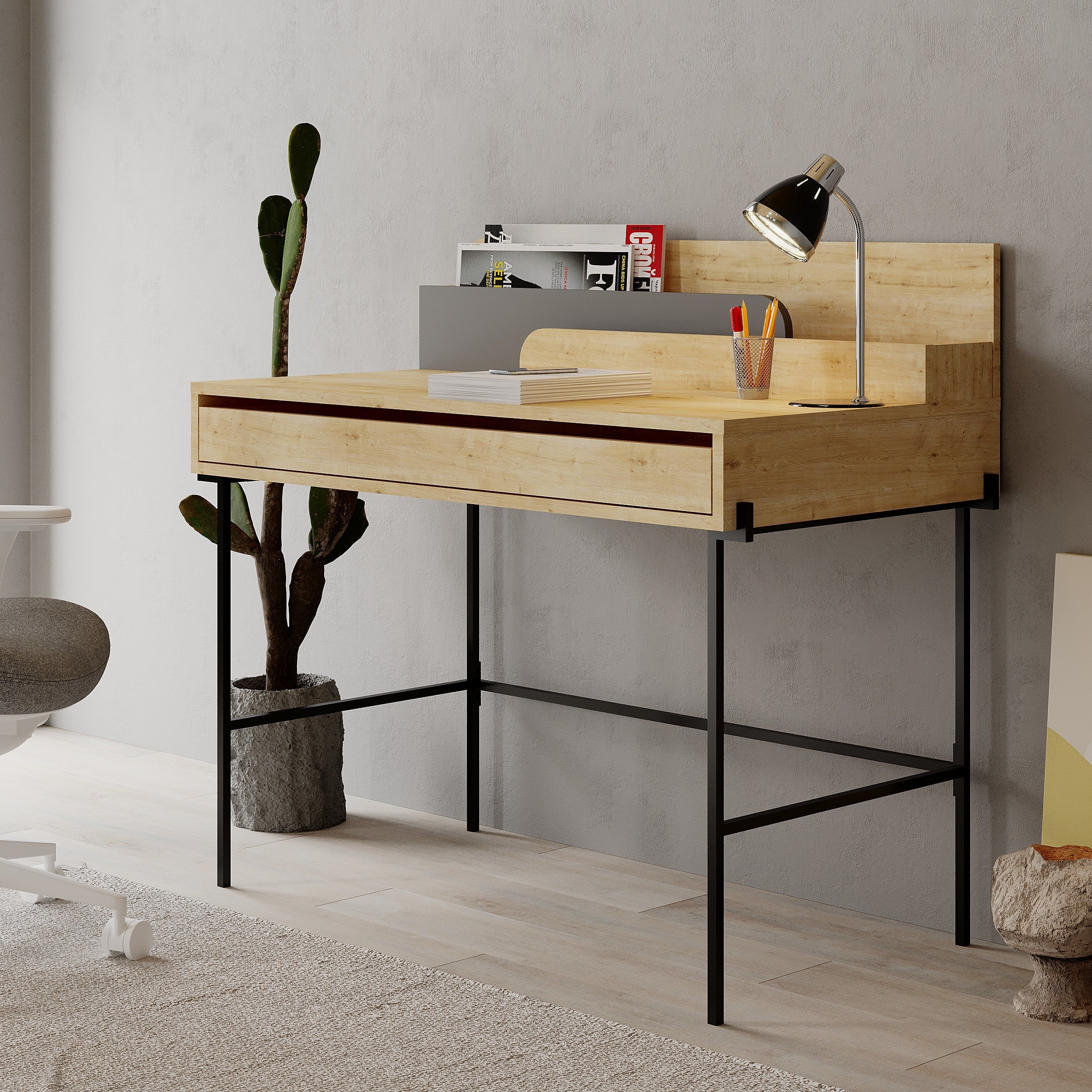 Modern Desk Multipurpose Study Modern Desk Width 110cm