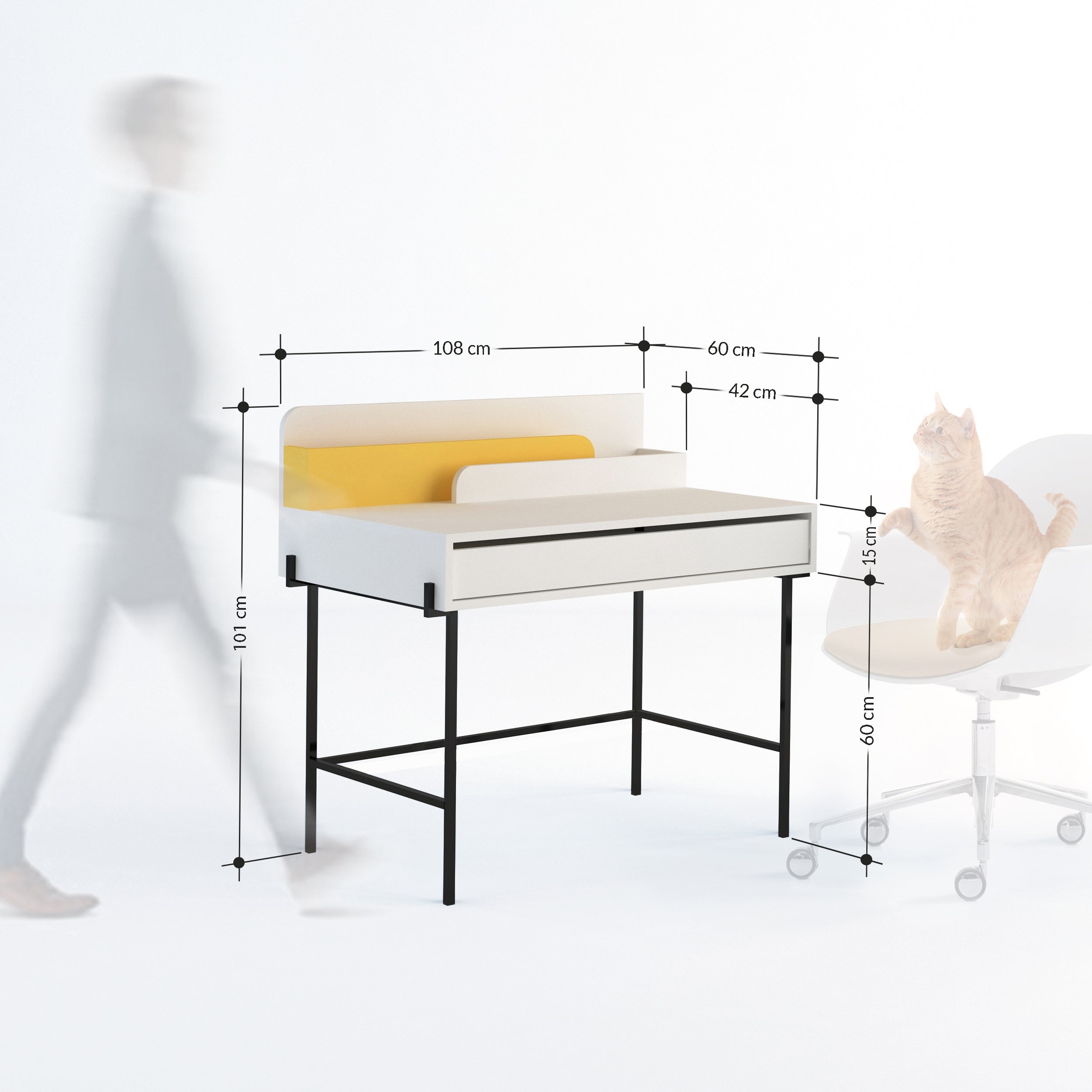 Modern Desk Multipurpose Study Modern Desk Width 110cm