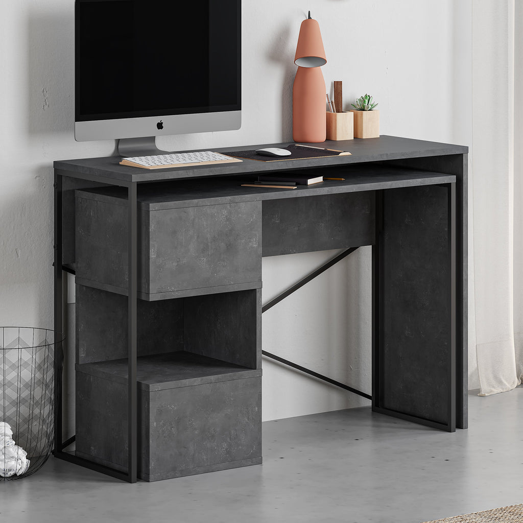 Badau Multi Purpose Working Table – Modern 2-in-1 Desk with Storage for Home Office or Study