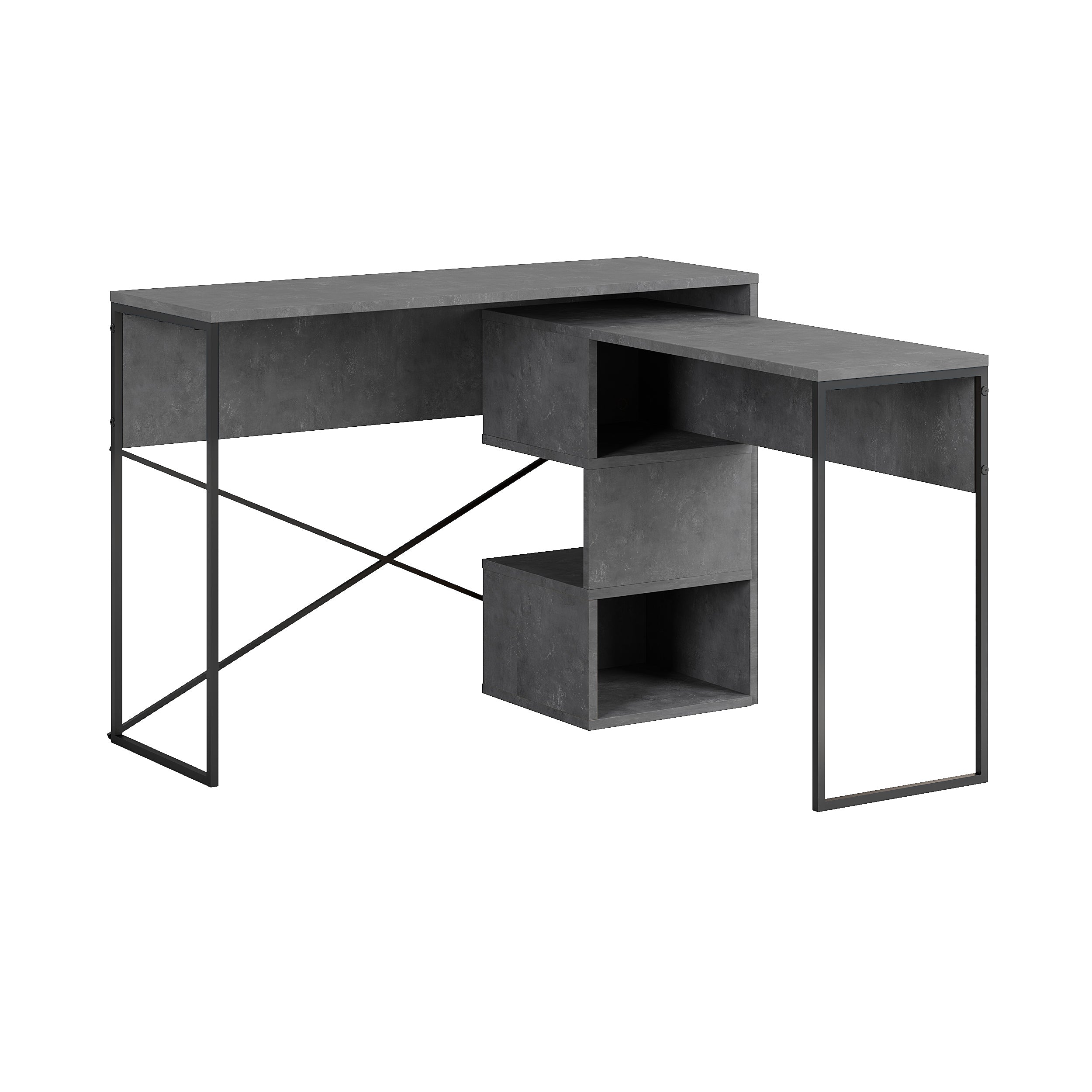 Badau Multi Purpose Working Table – Modern 2-in-1 Desk with Storage for Home Office or Study