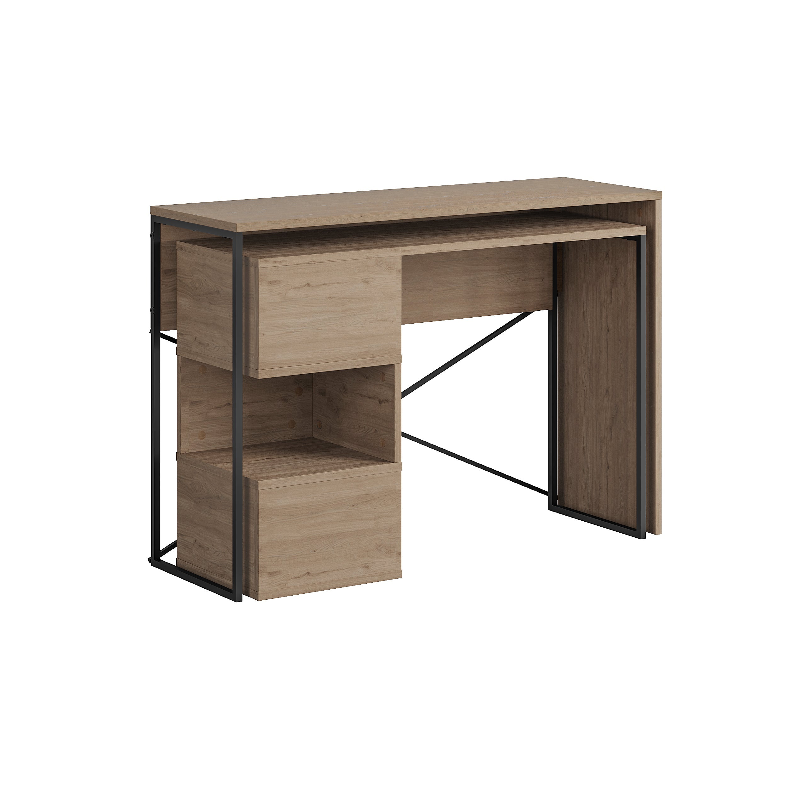 Badau Multi Purpose Working Table – Modern 2-in-1 Desk with Storage for Home Office or Study