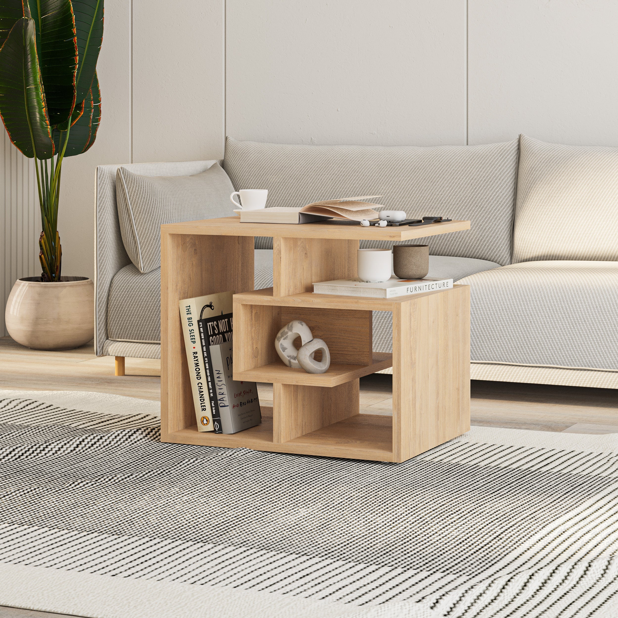 Table basse moderne multifonction H 45 cm