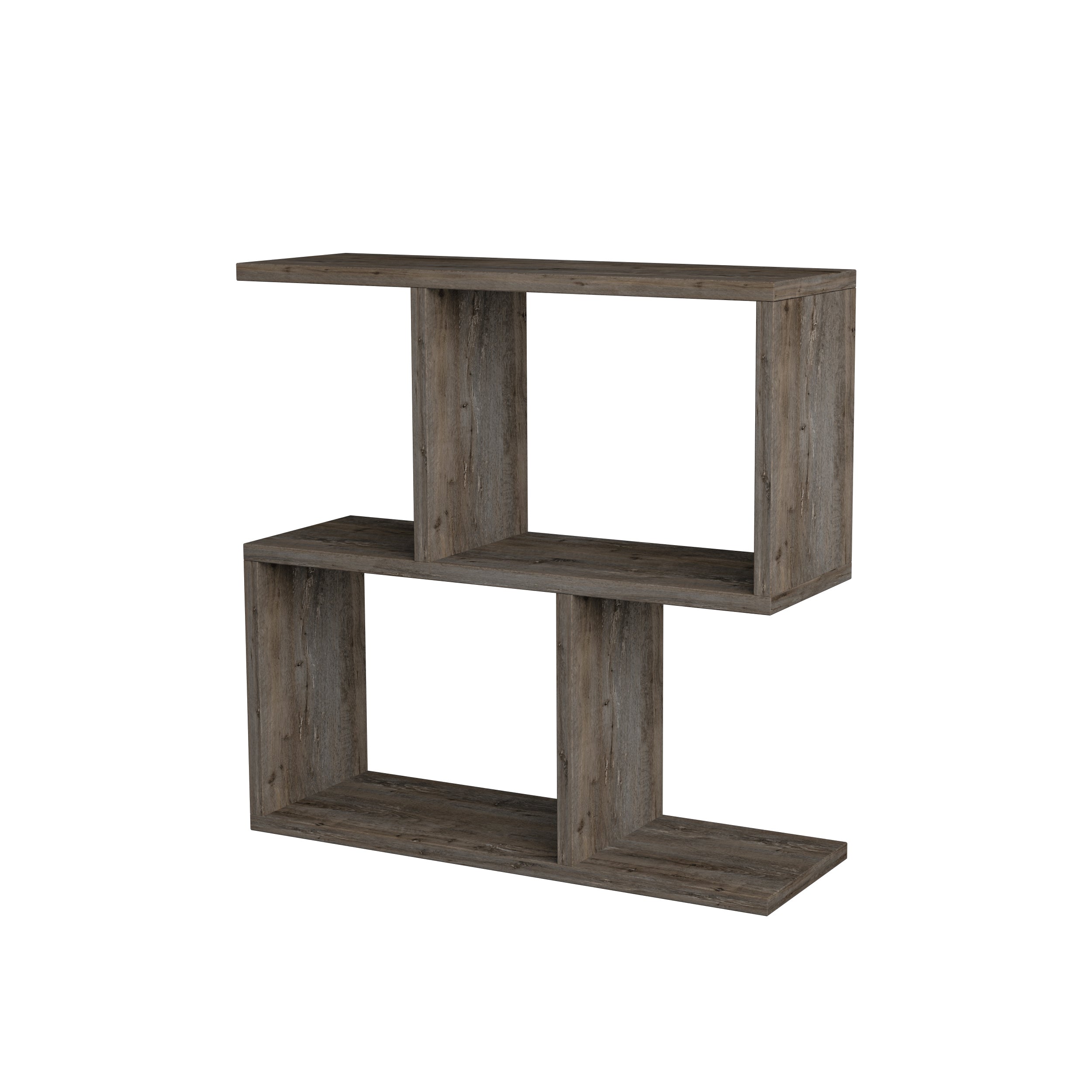 Modern Side Table with 4 Open Shelves