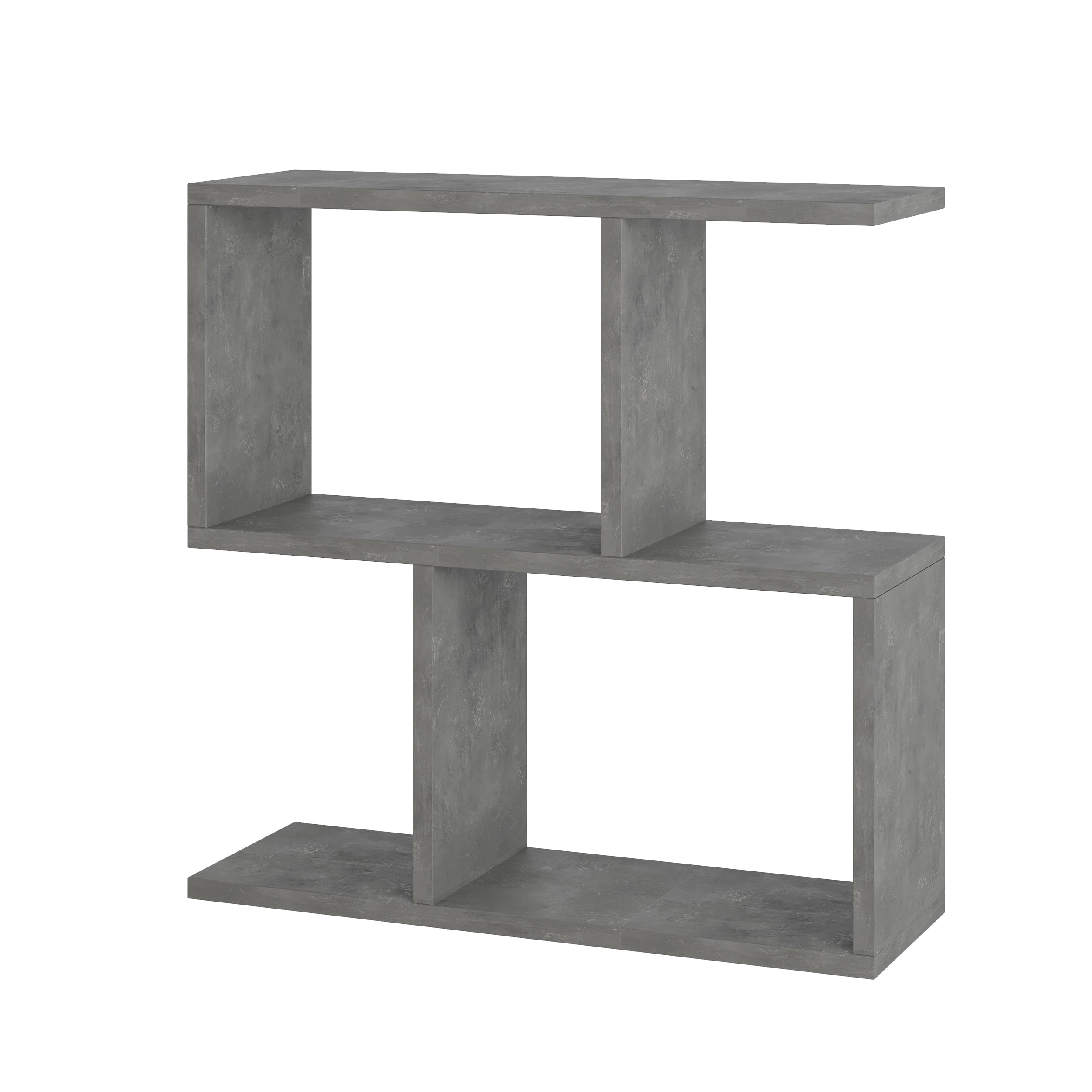 Modern Side Table with 4 Open Shelves