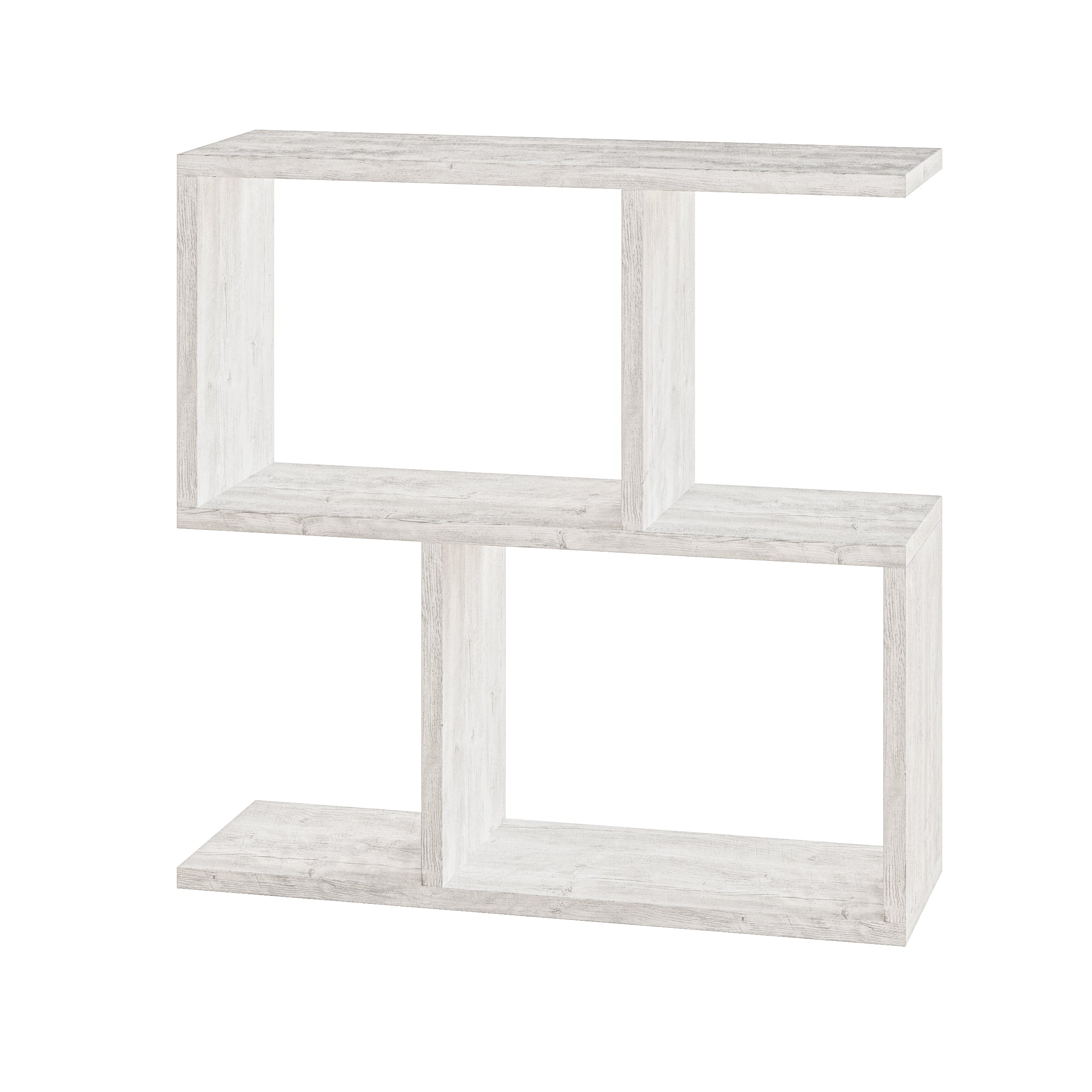 Modern Side Table with 4 Open Shelves