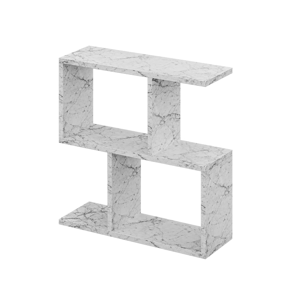 Modern Side Table with 4 Open Shelves