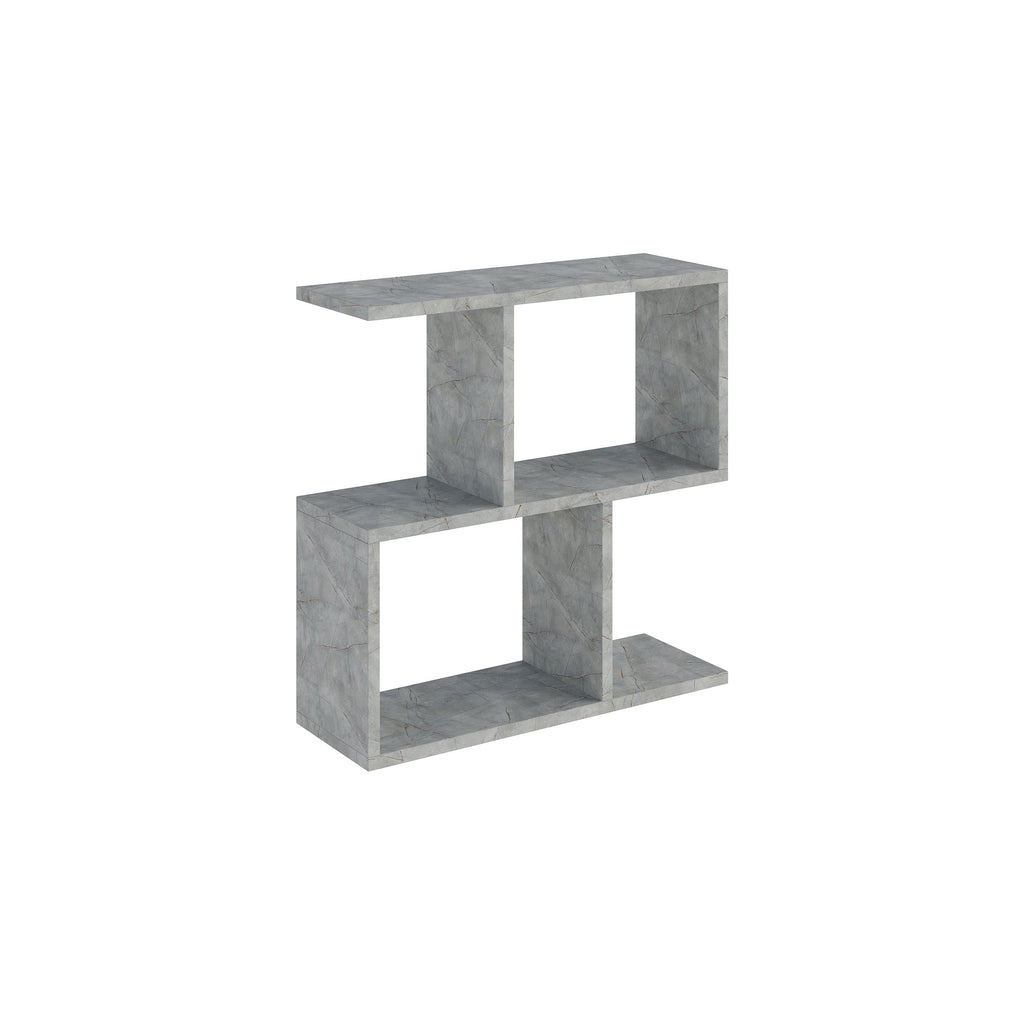Modern Side Table with 4 Open Shelves