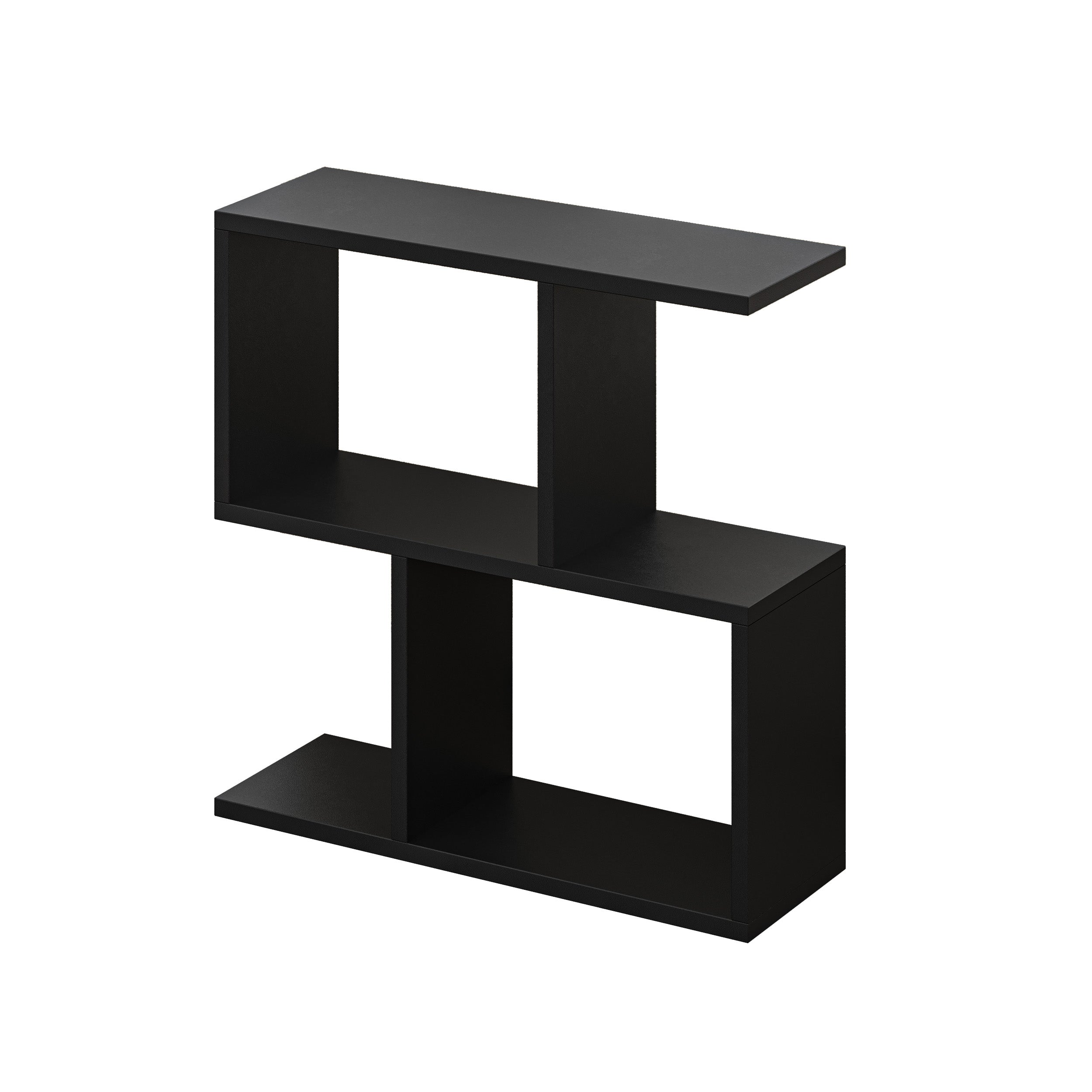 Modern Side Table with 4 Open Shelves